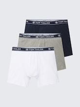 Medium-length boxer shorts in a 3-pack - navy-melange-white