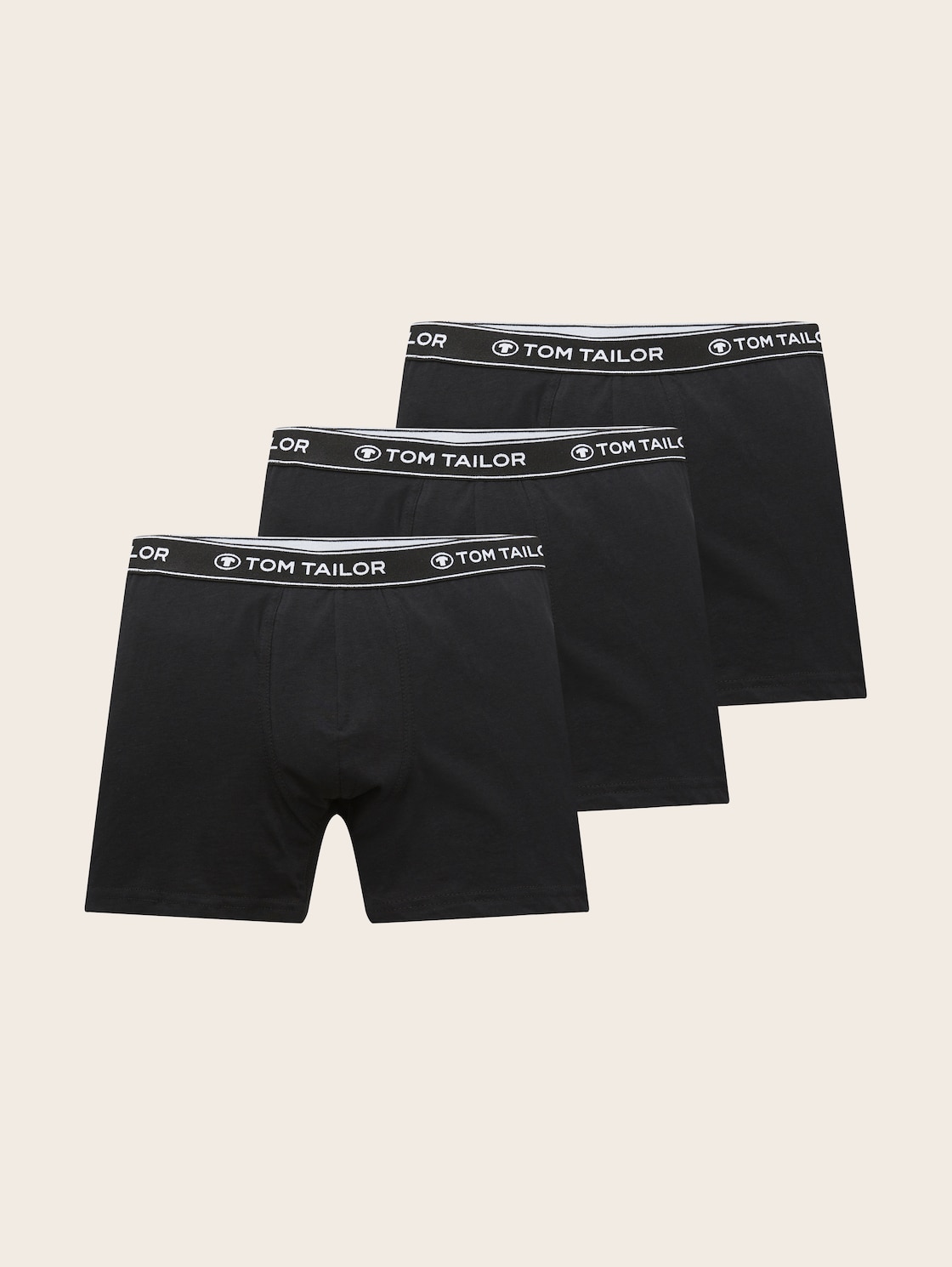 Mittellange Boxershorts im 3er-Pack - black-black-black