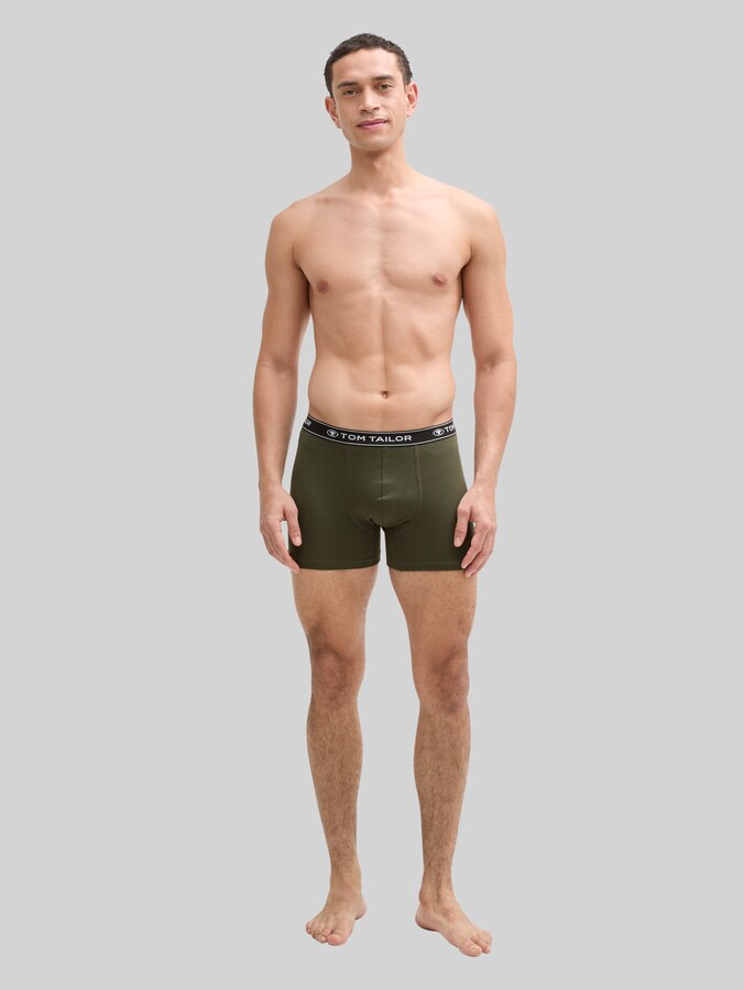 Mittellange Boxershorts im 3er-Pack von Men, green melange
