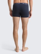 Mittellange Boxershorts im 3er-Pack - red-medium-solid - Auschnitt Model-Rückansicht
