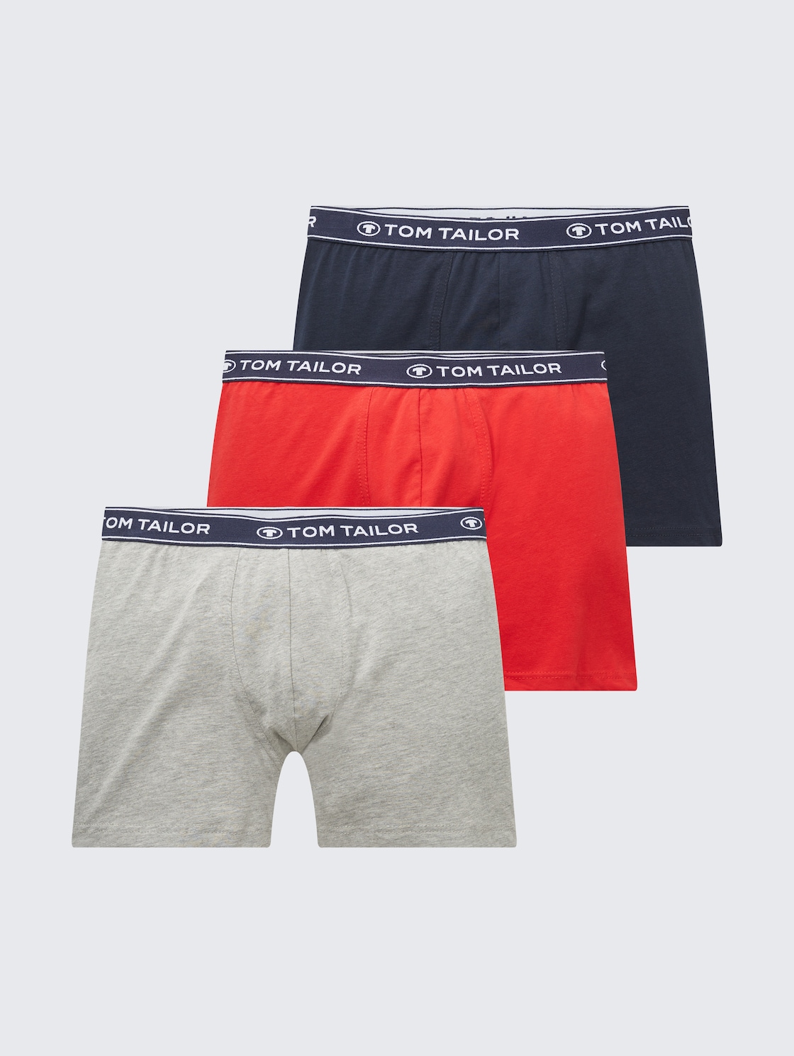 Mittellange Boxershorts im 3er-Pack - red-medium-solid