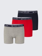 Mittellange Boxershorts im 3er-Pack - red-medium-solid - Vorder-Produkt-Ansicht