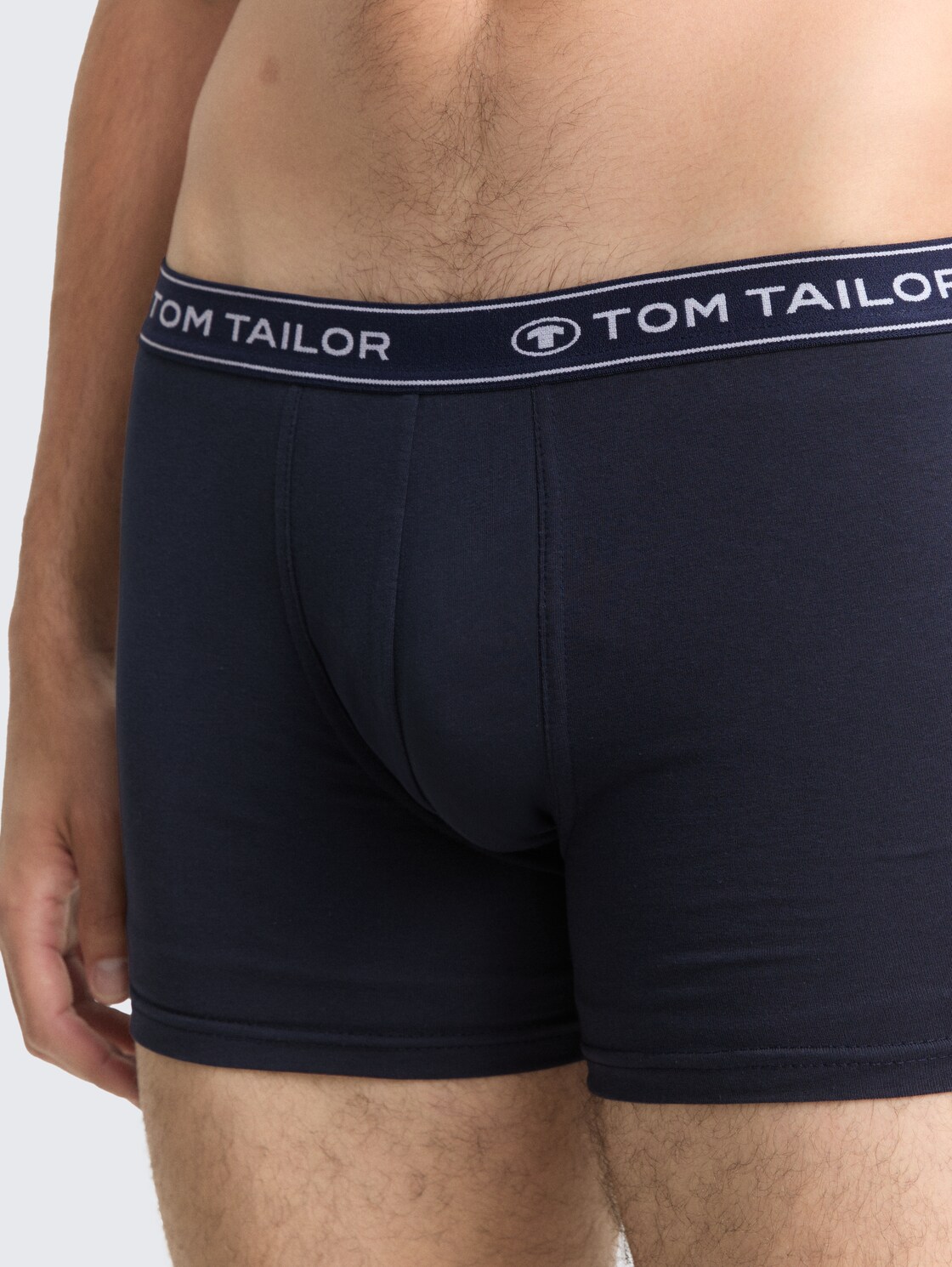 Mittellange Boxershorts im 3er-Pack - red-medium-solid - Detail-Model-Ansicht