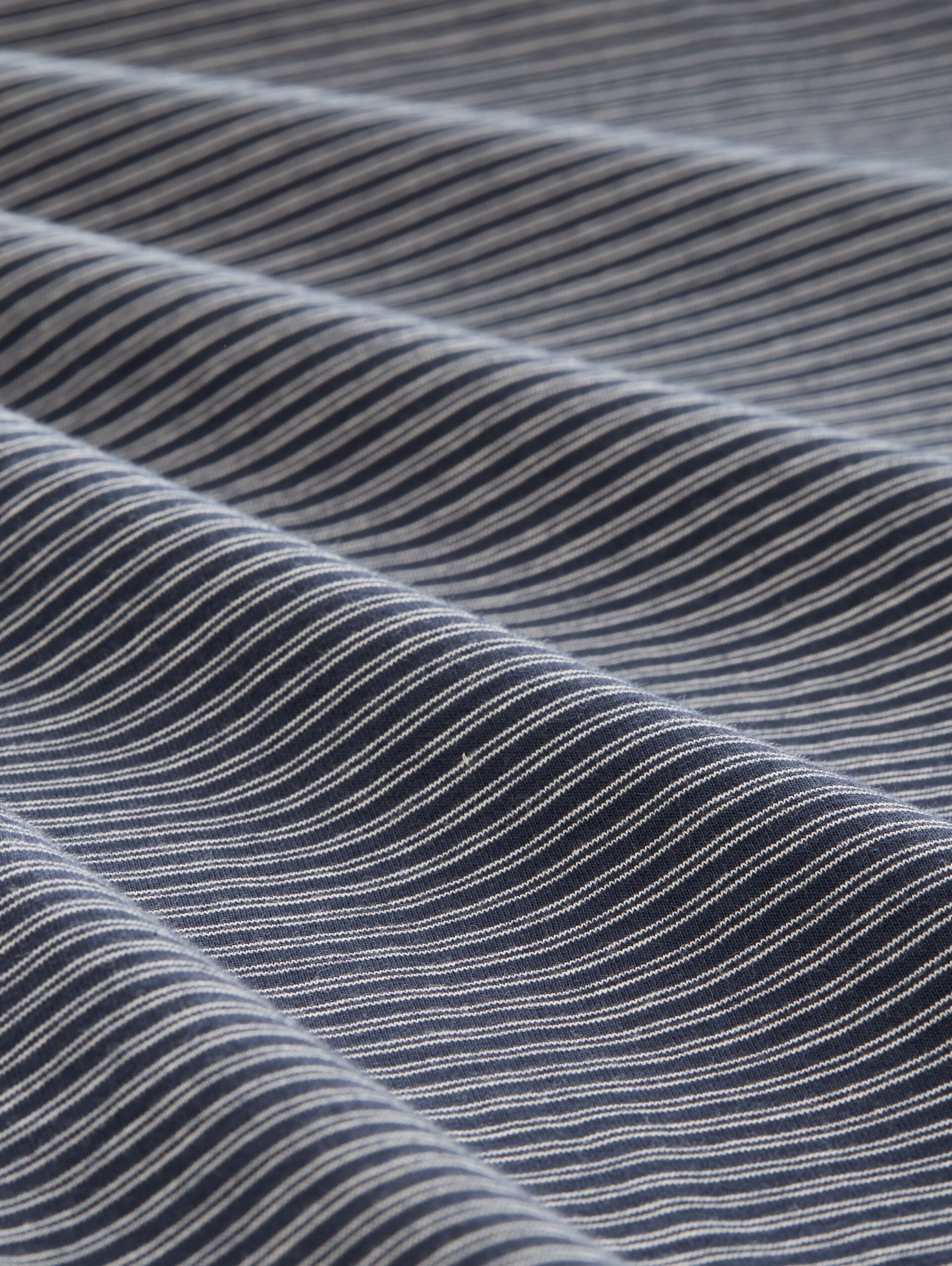 Pyjama-Set aus Baumwolle - blue-dark-horizontal stripe - Material-Ansicht
