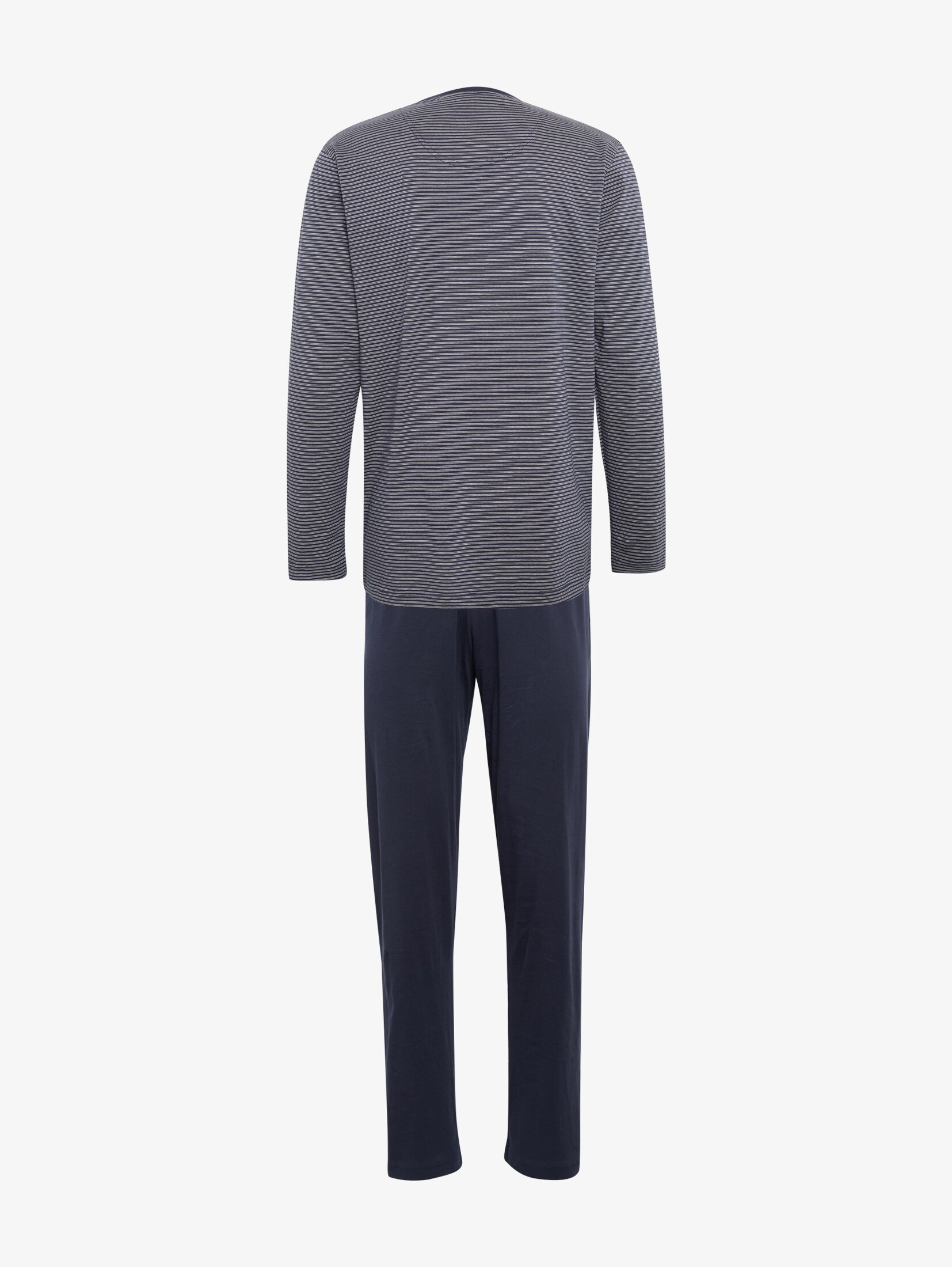 Pyjama-Set aus Baumwolle - bluedarkhorizontal_stripe - 
