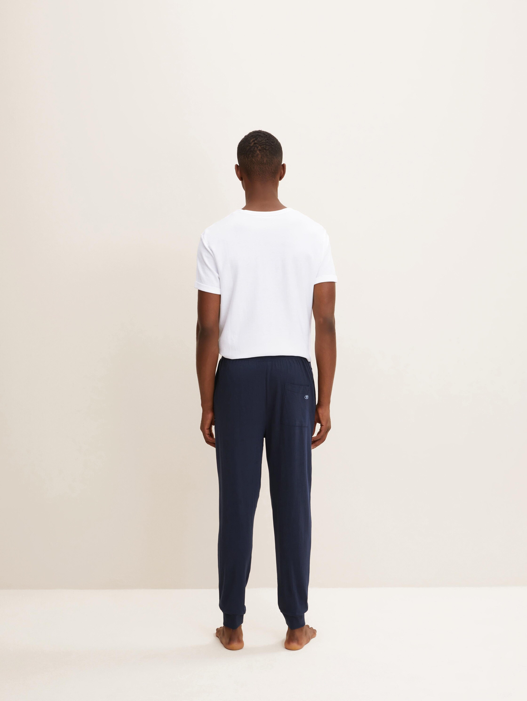 Pyjama-Hose aus Baumwolle - bluedarksolid - 