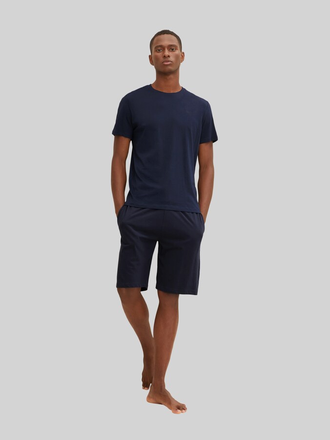 Pyjama-Shorts aus Jersey-Material von Men, blue-dark-solid