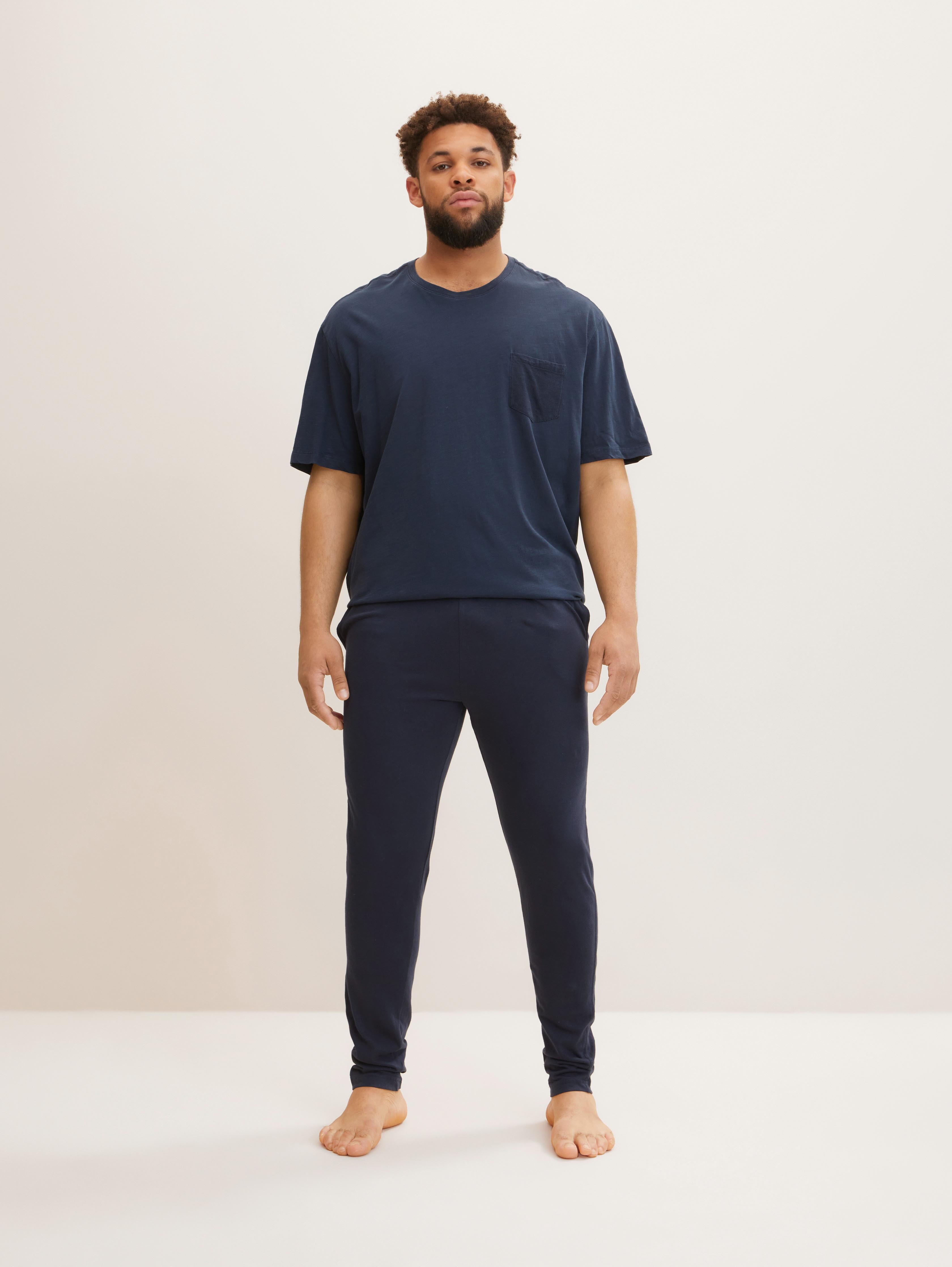 Pyjama-Hose aus Baumwolle von Men, blue-dark-solid