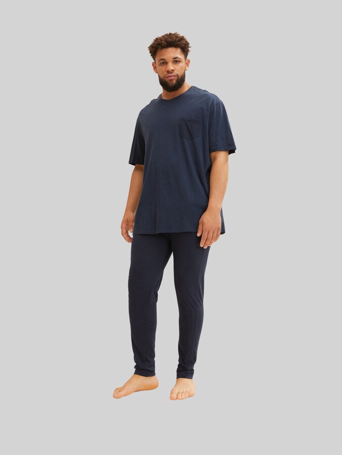 Pyjama-Hose aus Baumwolle von Men, blue-dark-solid