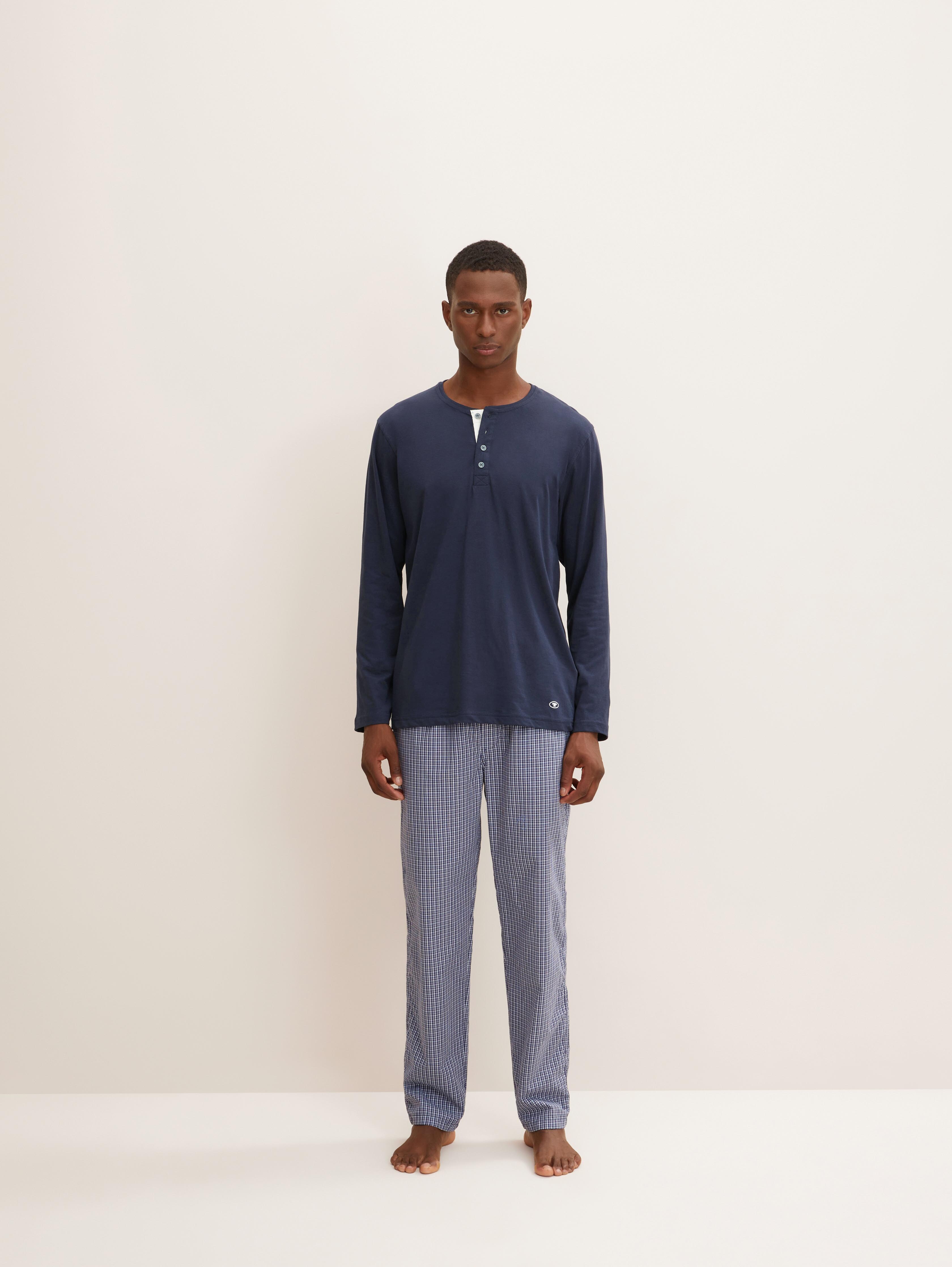 Pyjama-Hose aus Baumwolle mit Karomuster von Men, blue-medium-check