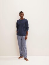 Pyjama-Hose aus Baumwolle mit Karomuster - blue-medium-check