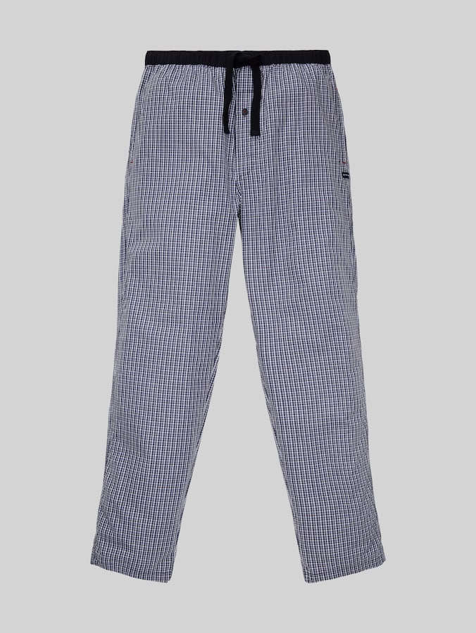 Pyjama-Hose aus Baumwolle mit Karomuster von Men, blue-medium-check