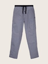 Pyjama-Hose aus Baumwolle mit Karomuster - blue-medium-check