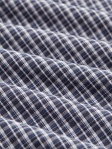 Pyjama-Hose aus Baumwolle mit Karomuster - blue-medium-check - Material-Ansicht