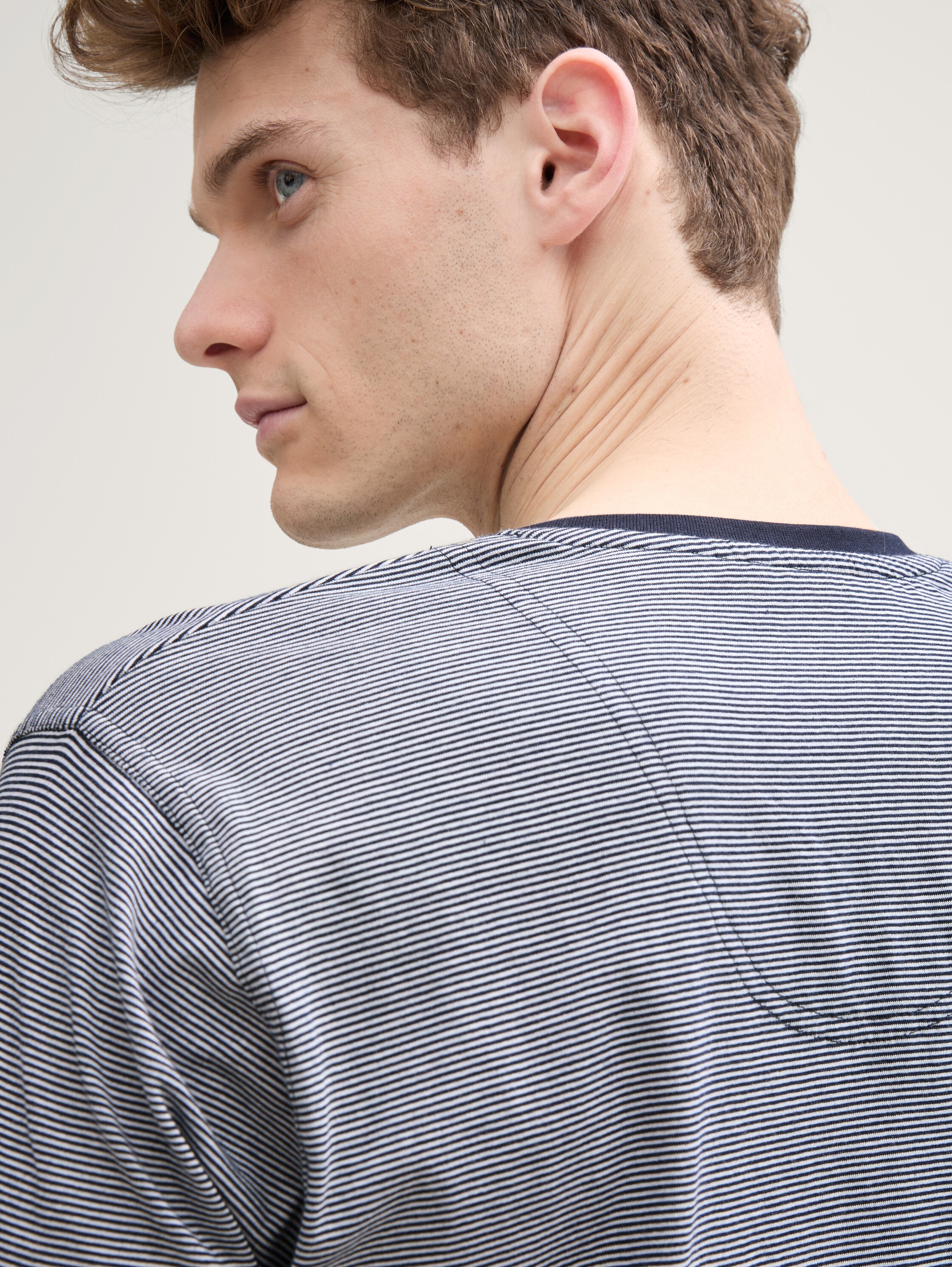 Katoenen pyjamaset - bluedarkhorizontal_stripe - 