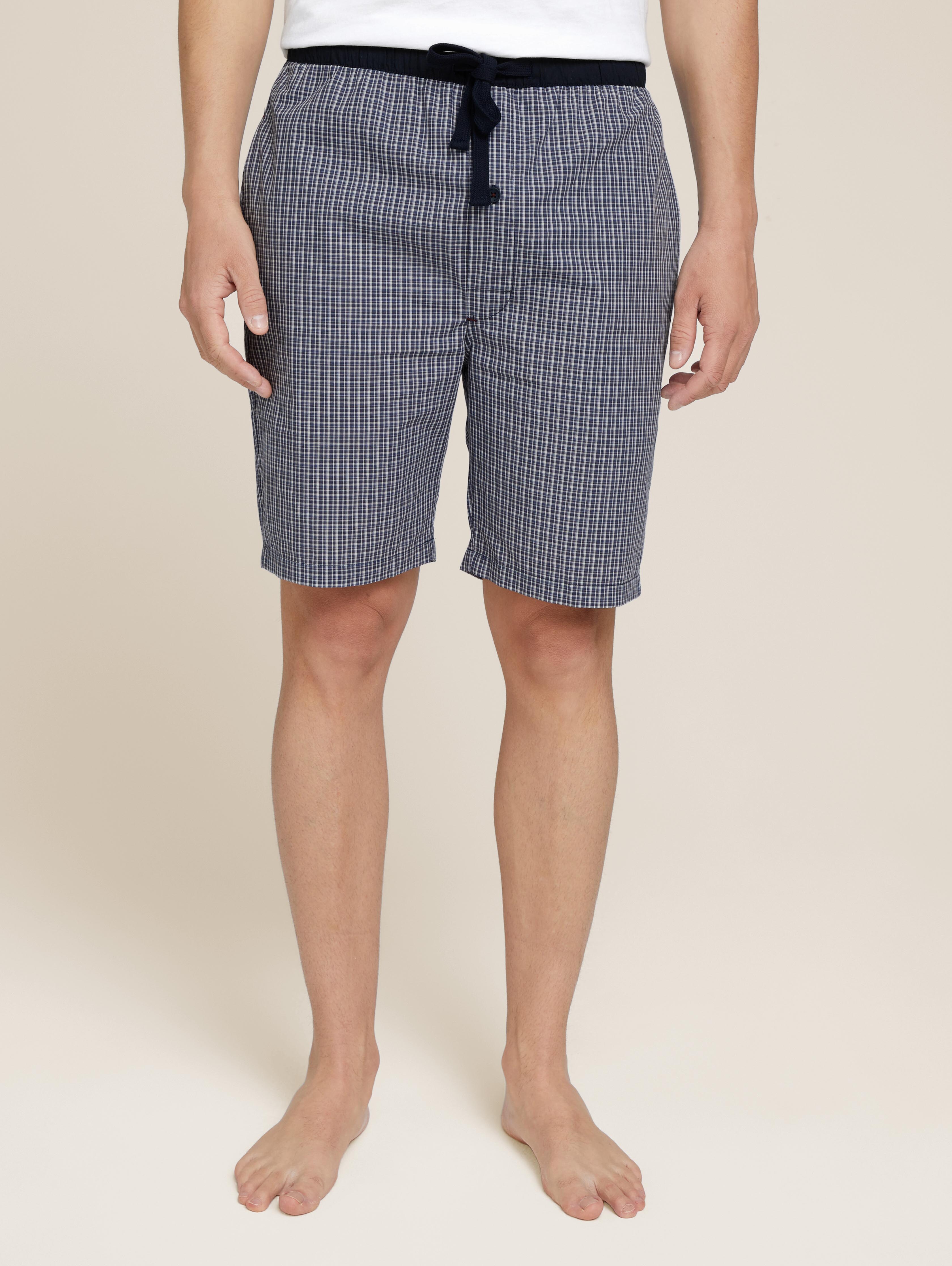 Pyjama-Shorts aus Baumwolle mit Karomuster von Men, blue-medium-check
