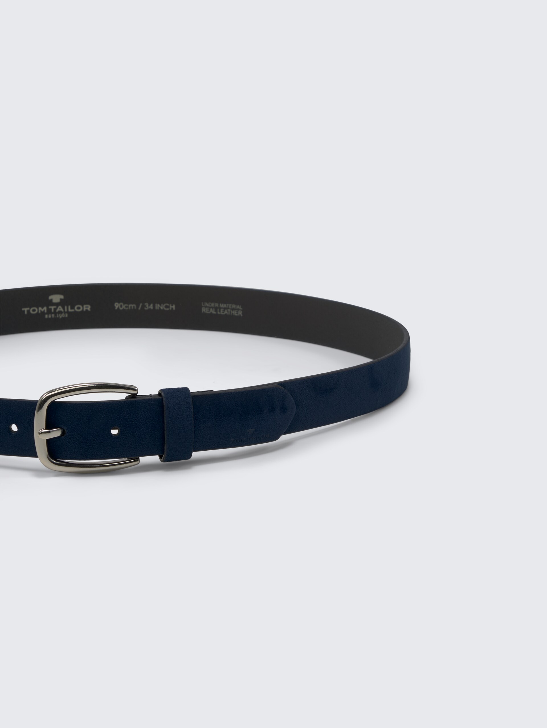 Veloursleder Gürtel - navy uni - Produkt-Ansicht von oben 
