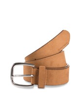 Selected, TTJESSICA suede belt with rounded pin buckle by Tom Tailor, brown