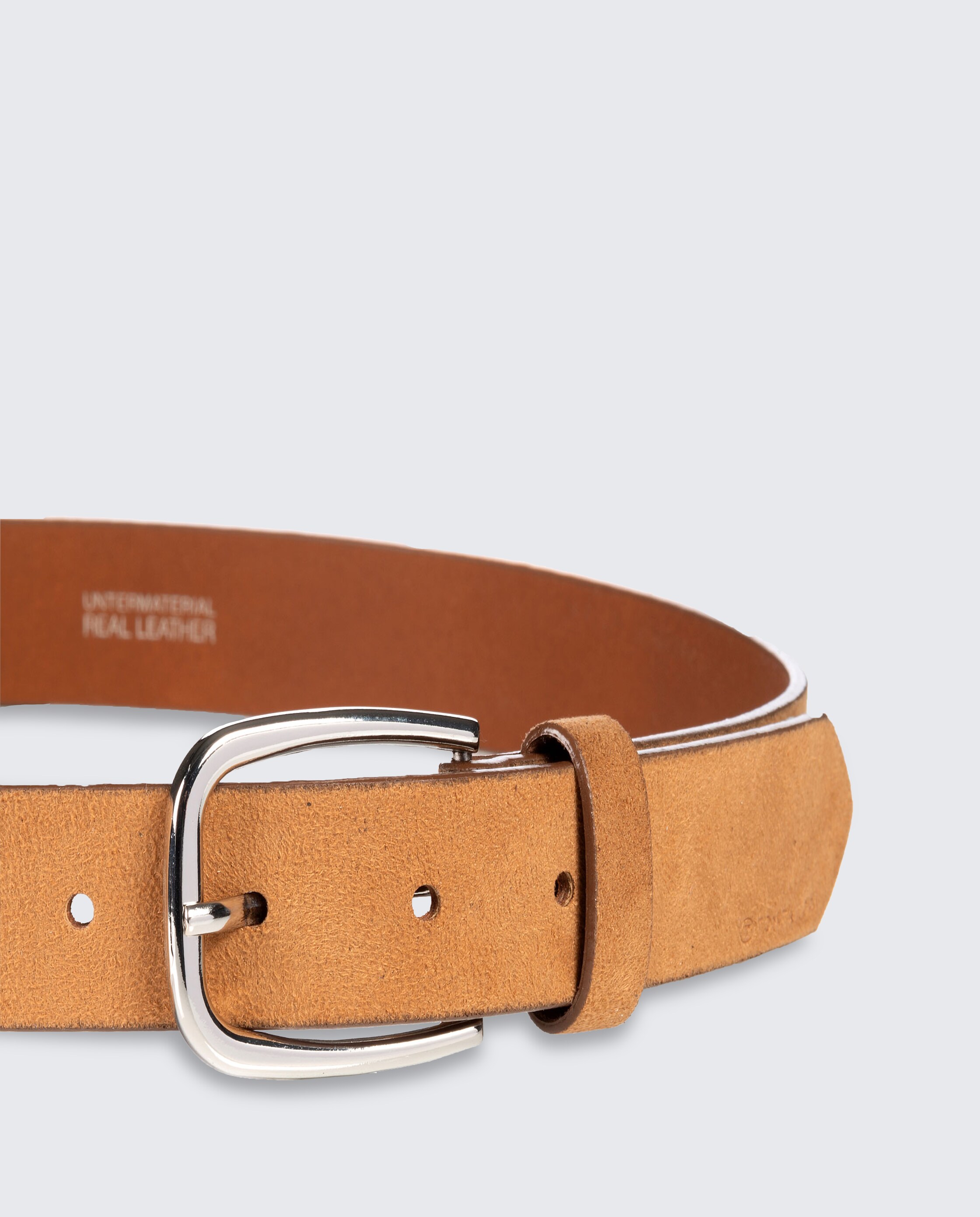 TTJESSICA Velourledergürtel mit abgerundeter Dornschließe - light_cognac - 