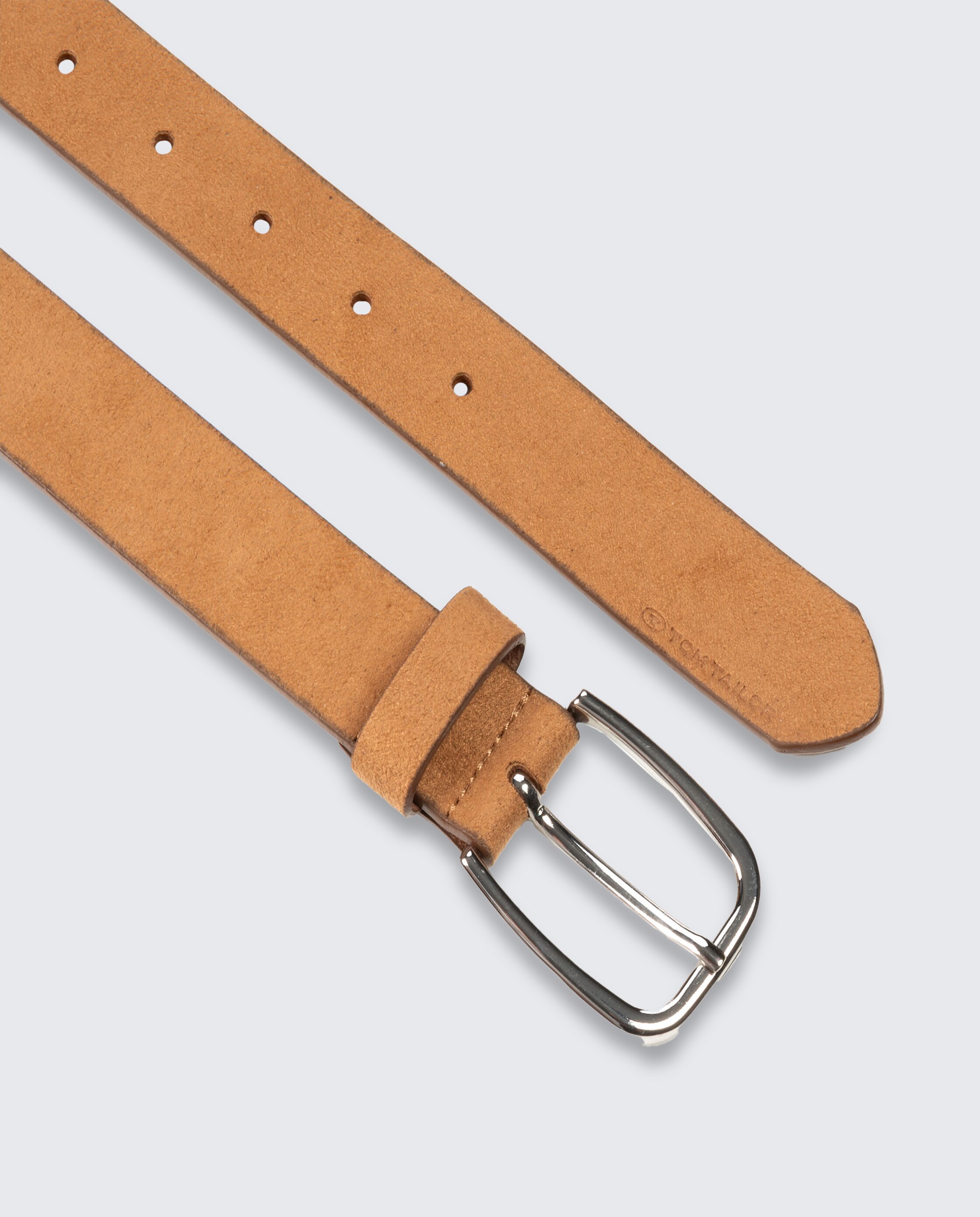 TTJESSICA Velourledergürtel mit abgerundeter Dornschließe - light_cognac - 