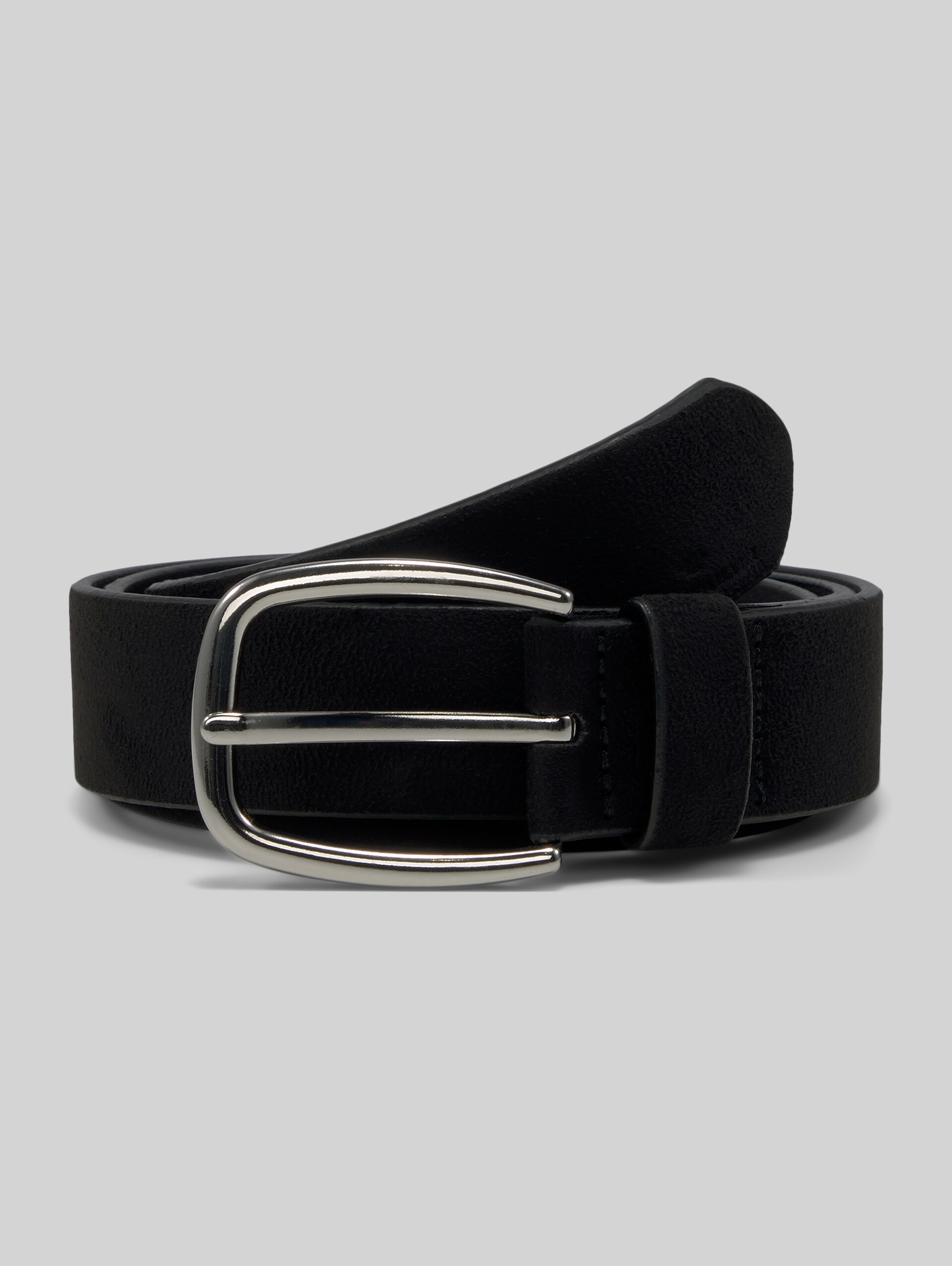 TTJESSICA suede belt with rounded pin buckle - black uni - Front product view