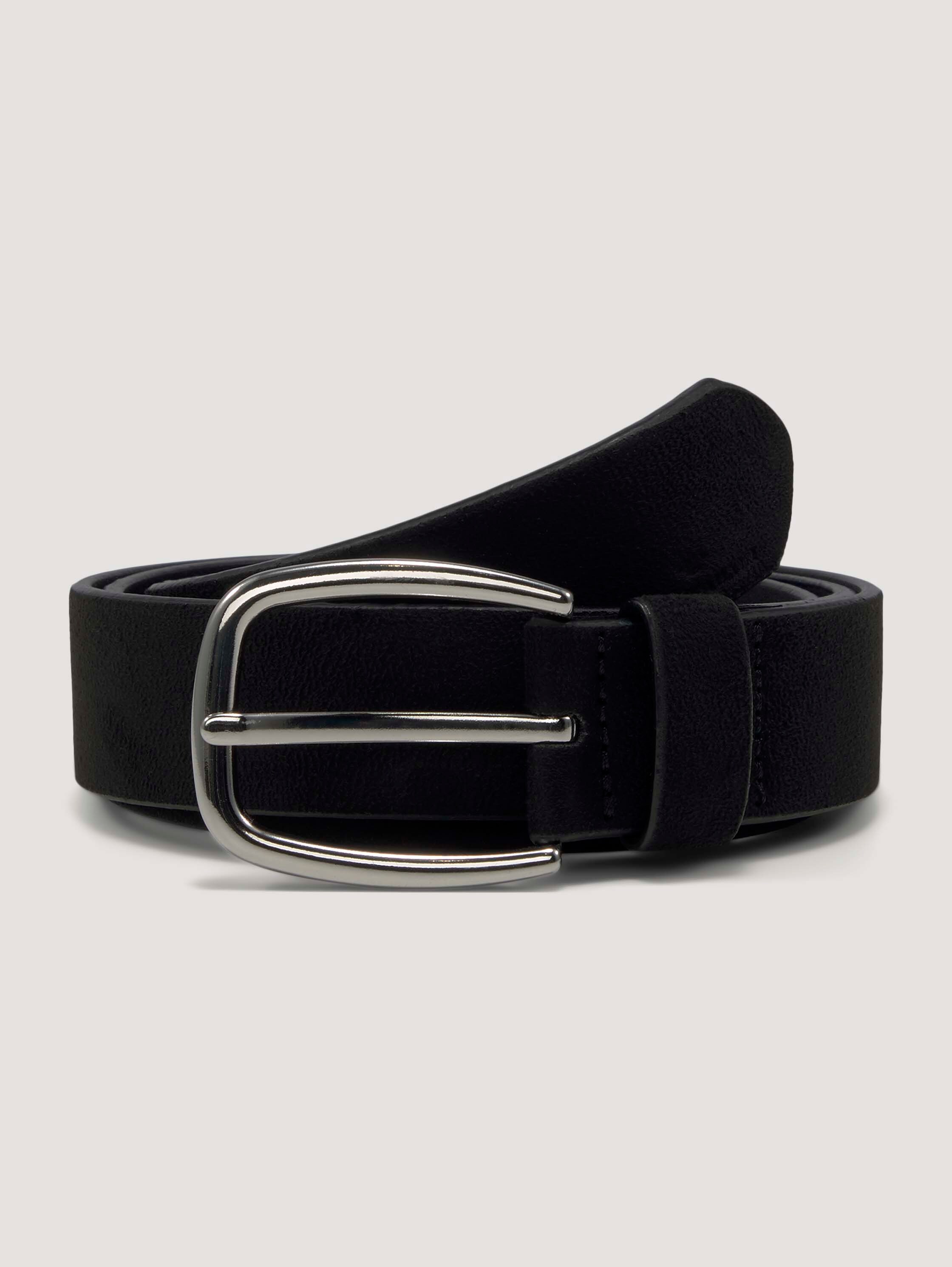 Veloursleder Gürtel - schwarz - 