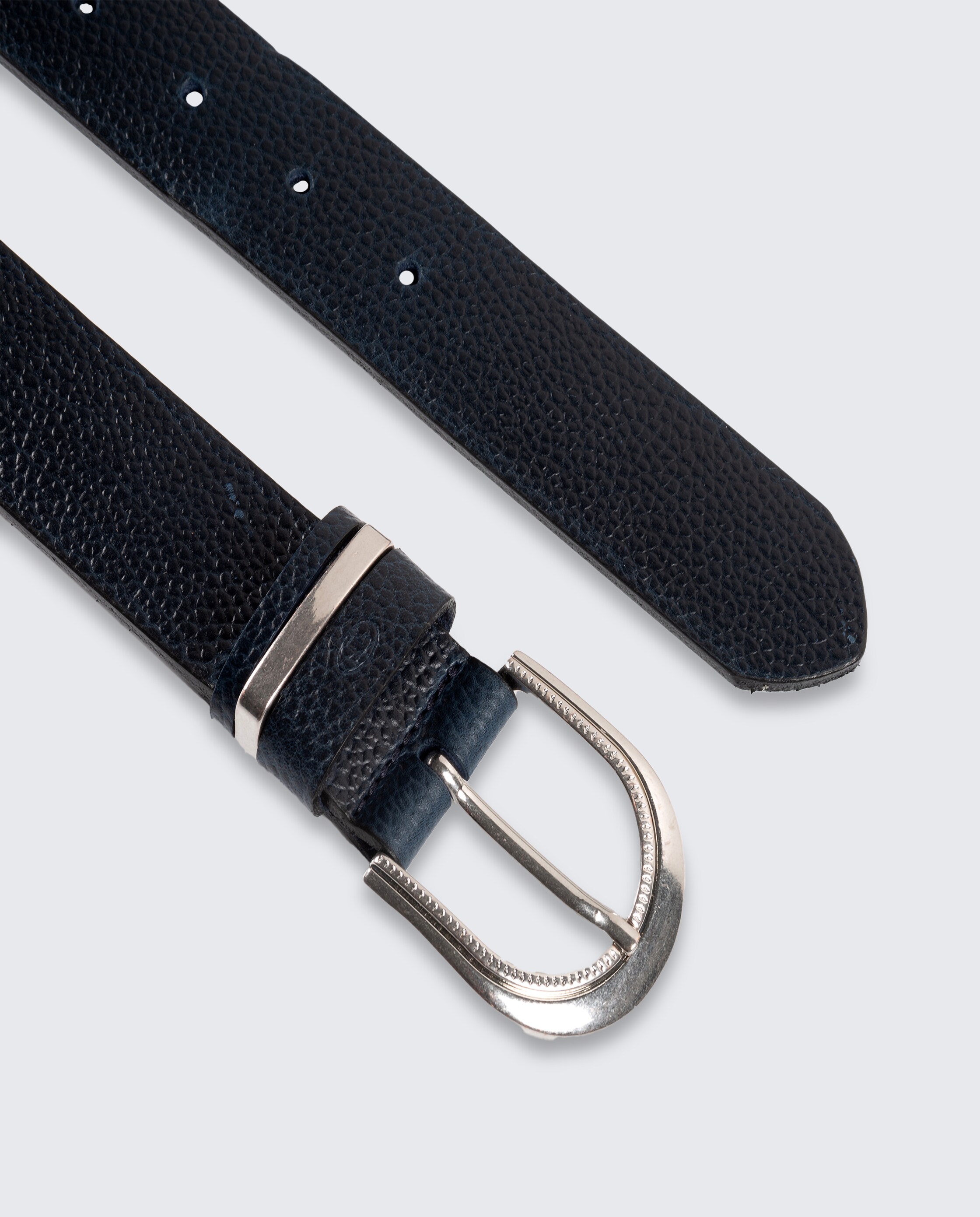 TTSANDRA Ledergürtel mit abgerundeter Dornschließe - navy uni