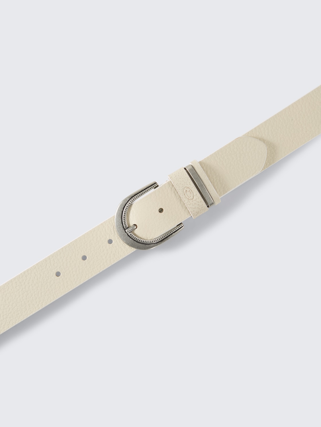 TTSANDRA Ledergürtel mit abgerundeter Dornschließe - ecru uni - Produkt-Ansicht von oben 