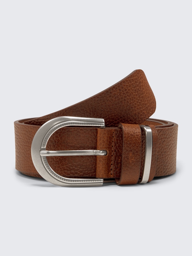 TTSANDRA leren riem met ronde gesp door Women, light brown uni