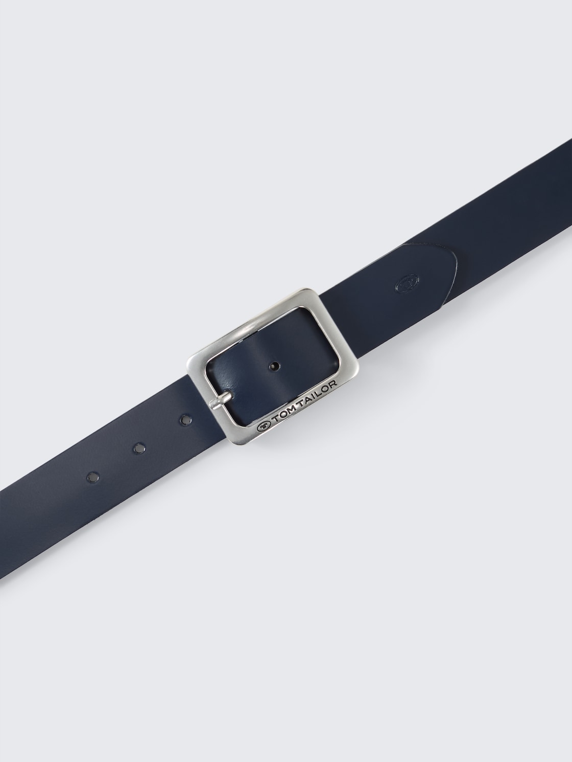 TTEVE Ledergürtel mit abgerundeter Dornschließe - navy uni - Produkt-Ansicht von oben 