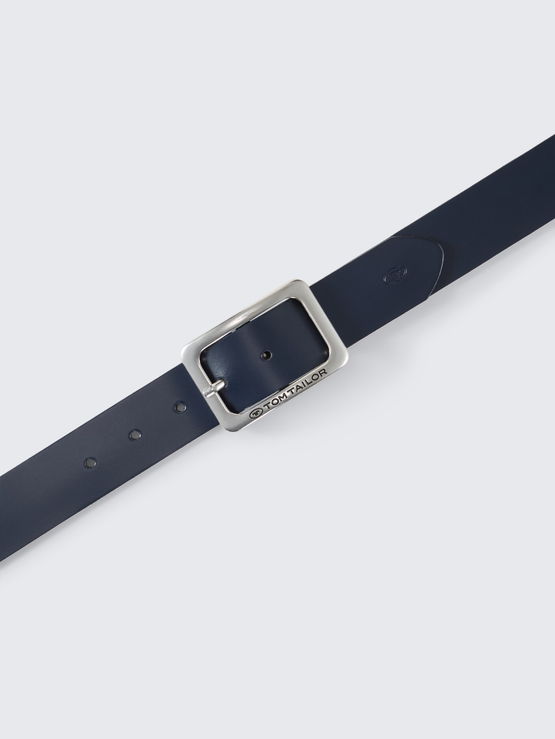 TTEVE Ledergürtel mit abgerundeter Dornschließe - navy uni - Produkt-Ansicht von oben 