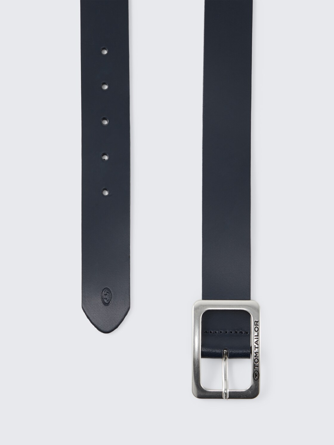TTEVE Ledergürtel mit abgerundeter Dornschließe - navy uni - Produkt-Ansicht von oben 