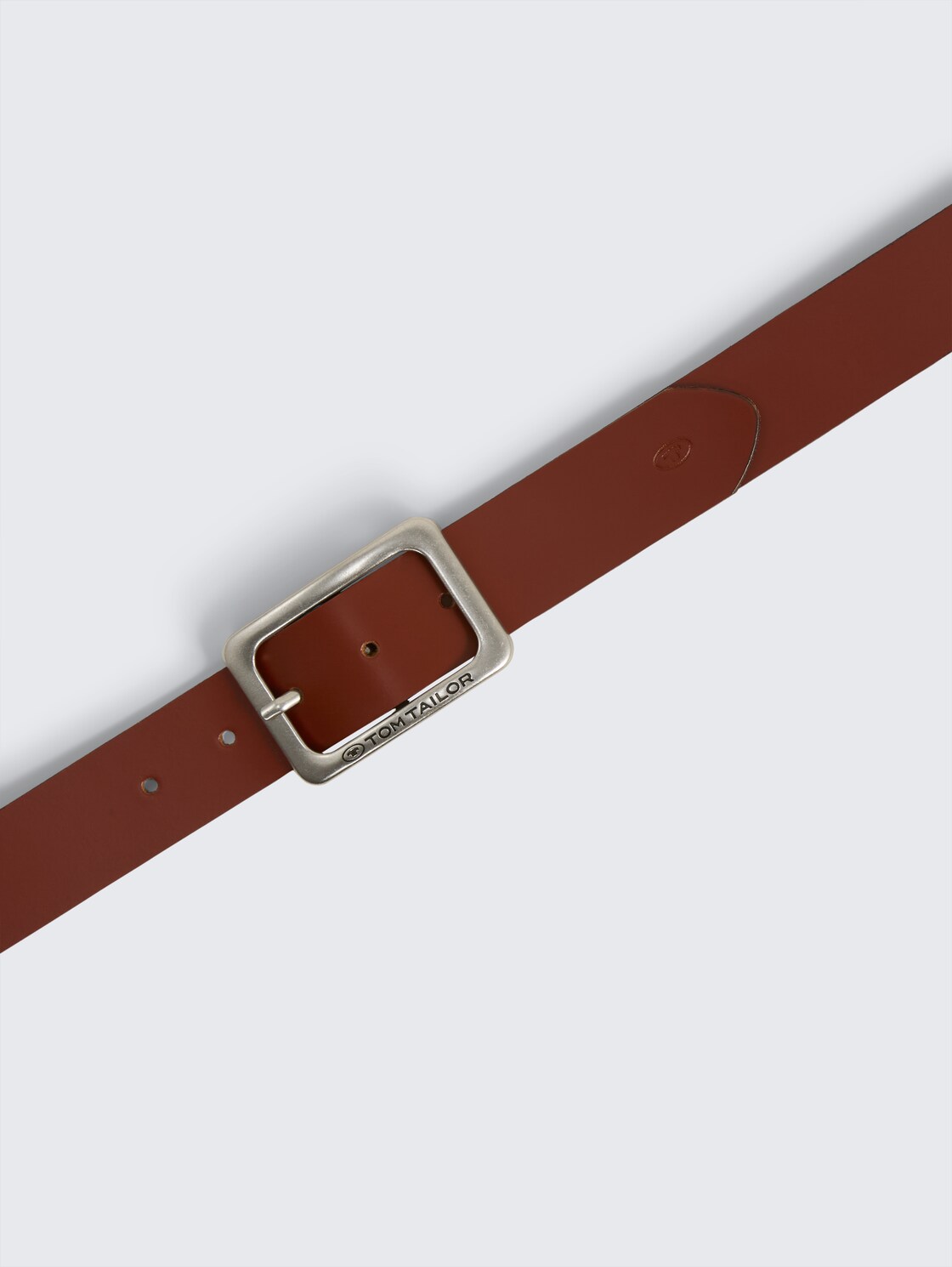 TTEVE Ledergürtel mit abgerundeter Dornschließe - light brown uni - Produkt-Ansicht von oben 