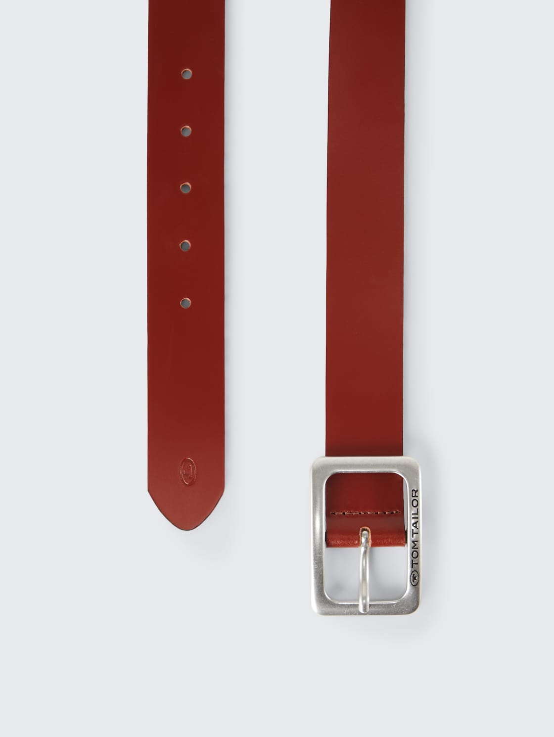 TTEVE Ledergürtel mit abgerundeter Dornschließe - light brown uni - Produkt-Ansicht von oben 