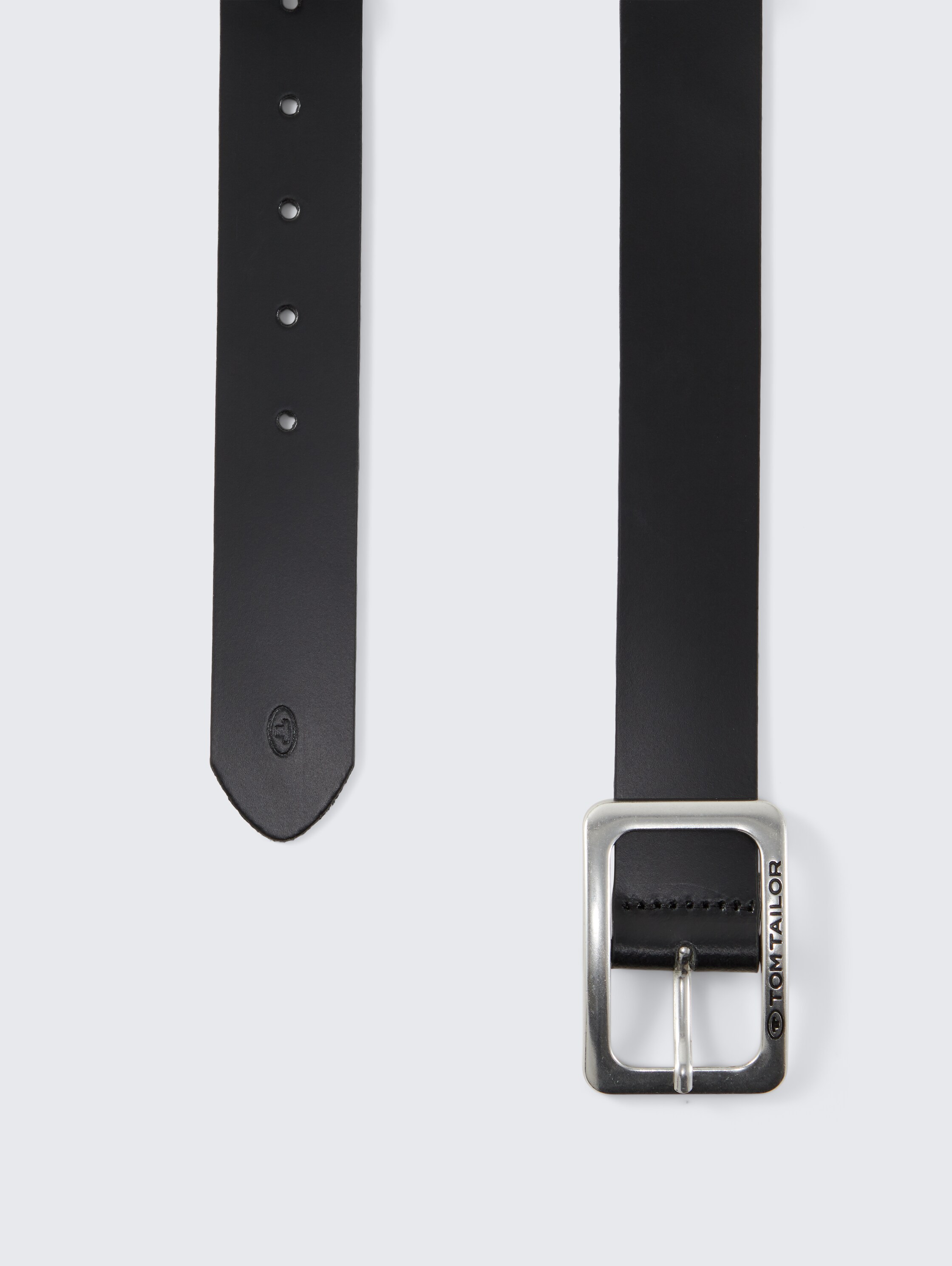 TTEVE Ledergürtel mit abgerundeter Dornschließe - black_uni - 