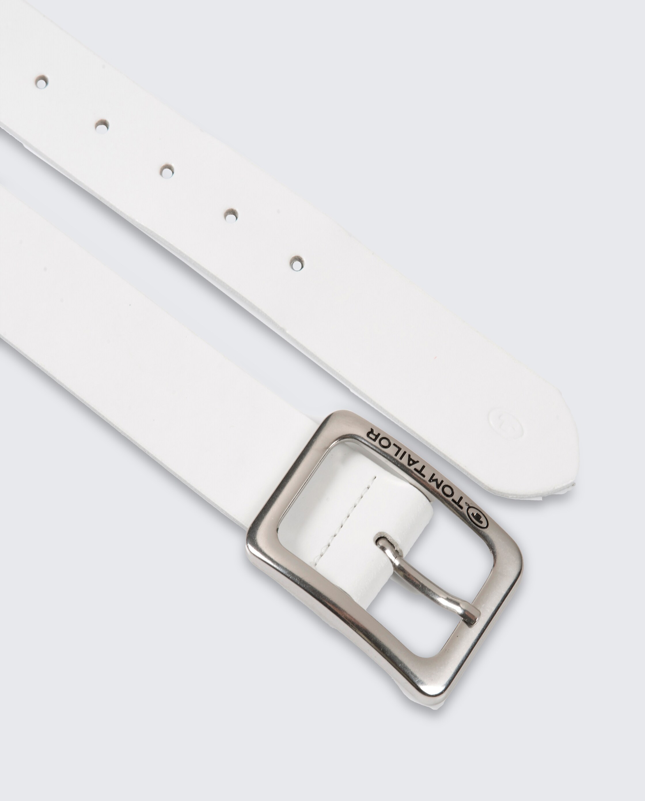 TTEVE Ledergürtel mit abgerundeter Dornschließe - white_uni - 