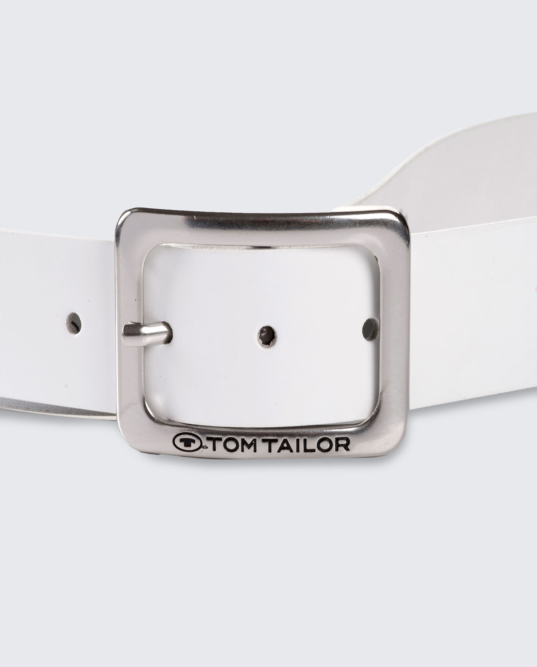 TTEVE Ledergürtel mit abgerundeter Dornschließe - white_uni - 