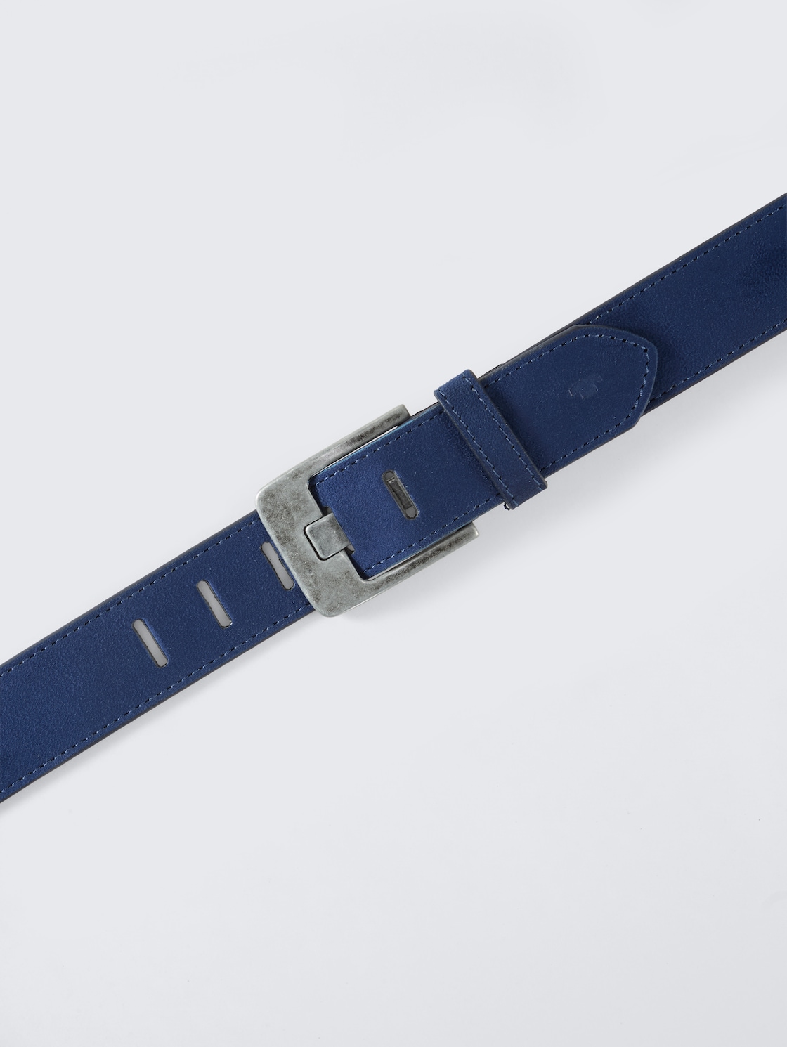 TTLUCY Velourledergürtel mit eckiger Dornschließe - navy uni - Produkt-Ansicht von oben 