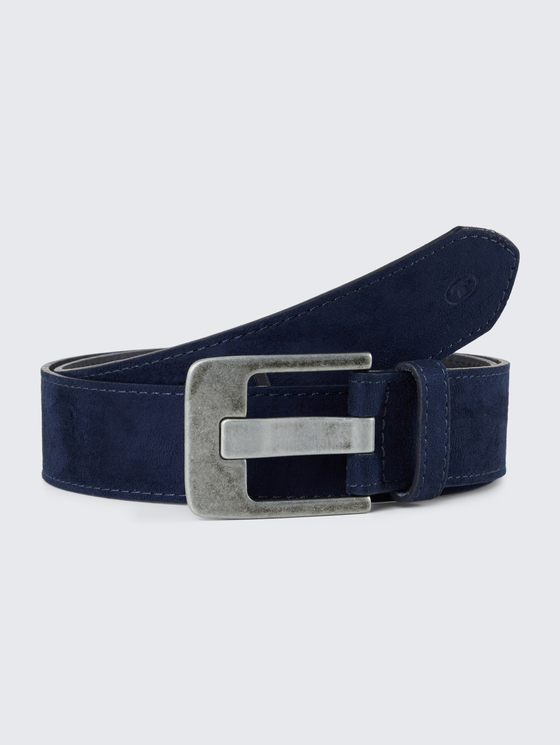 TTLUCY Velourledergürtel mit eckiger Dornschließe - navy uni - Vorder-Produkt-Ansicht