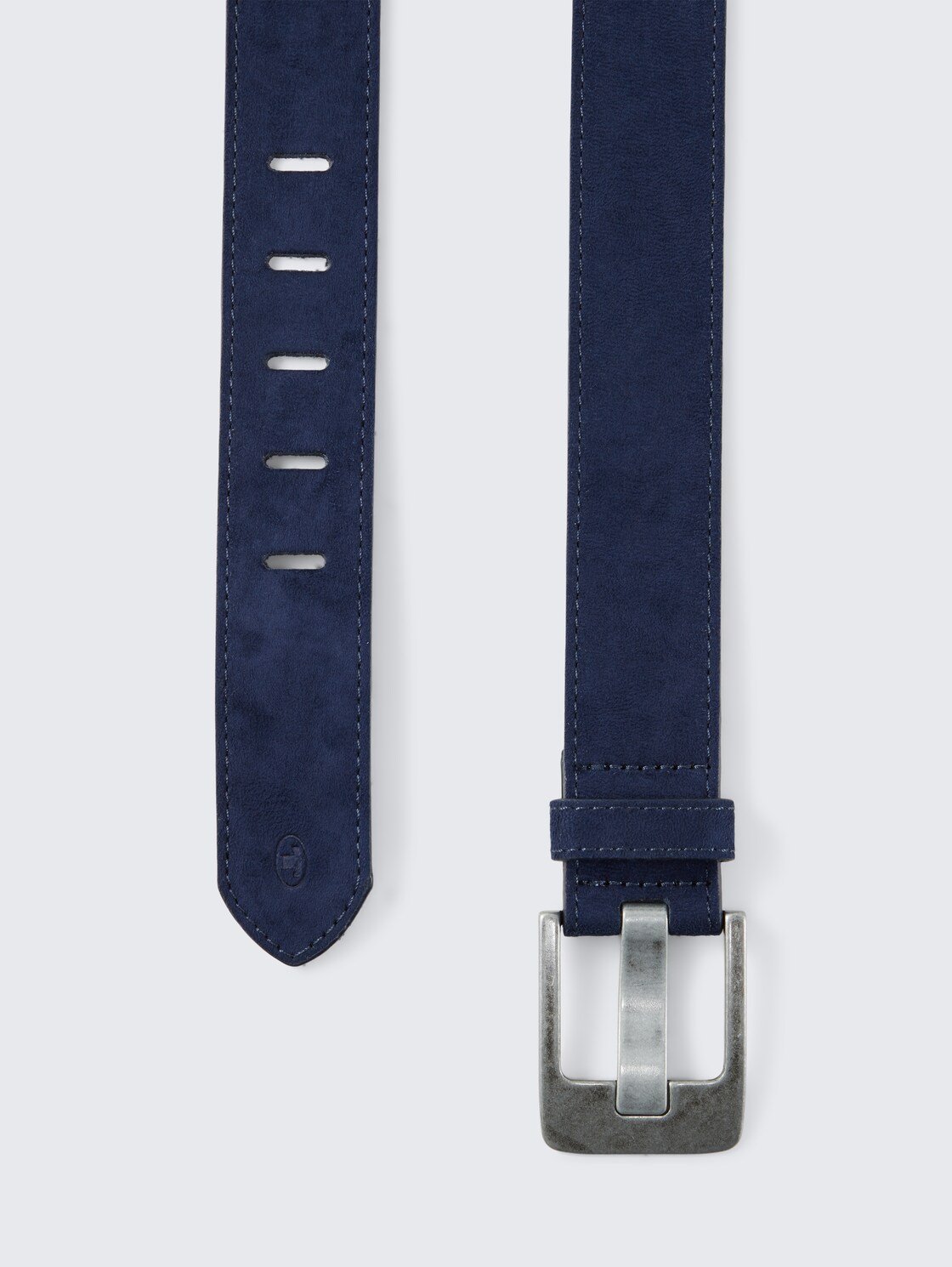 TTLUCY Velourledergürtel mit eckiger Dornschließe - navy uni - Produkt-Ansicht von oben 