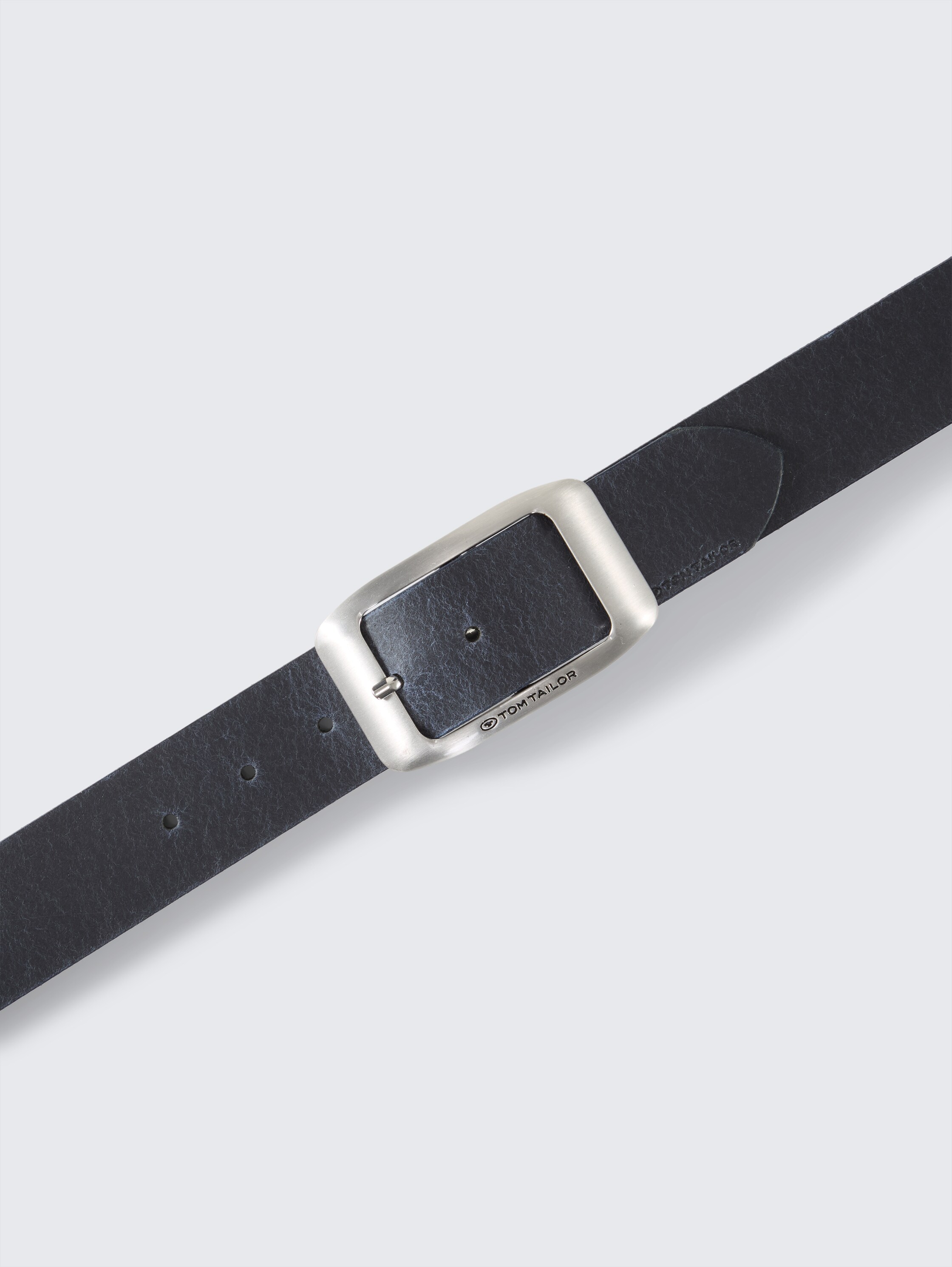 TTAMY leren riem met vierkante gesp - navy_uni - 