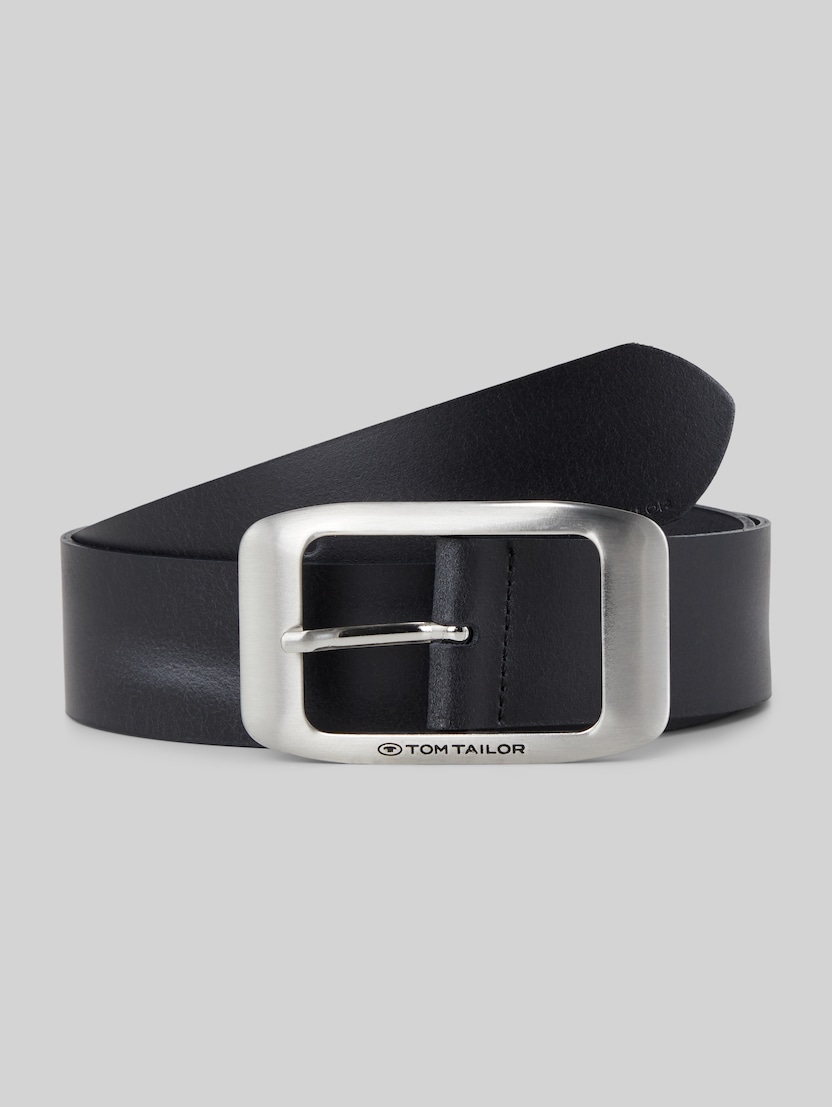 TTAMY leren riem met vierkante gesp door Women, navy uni