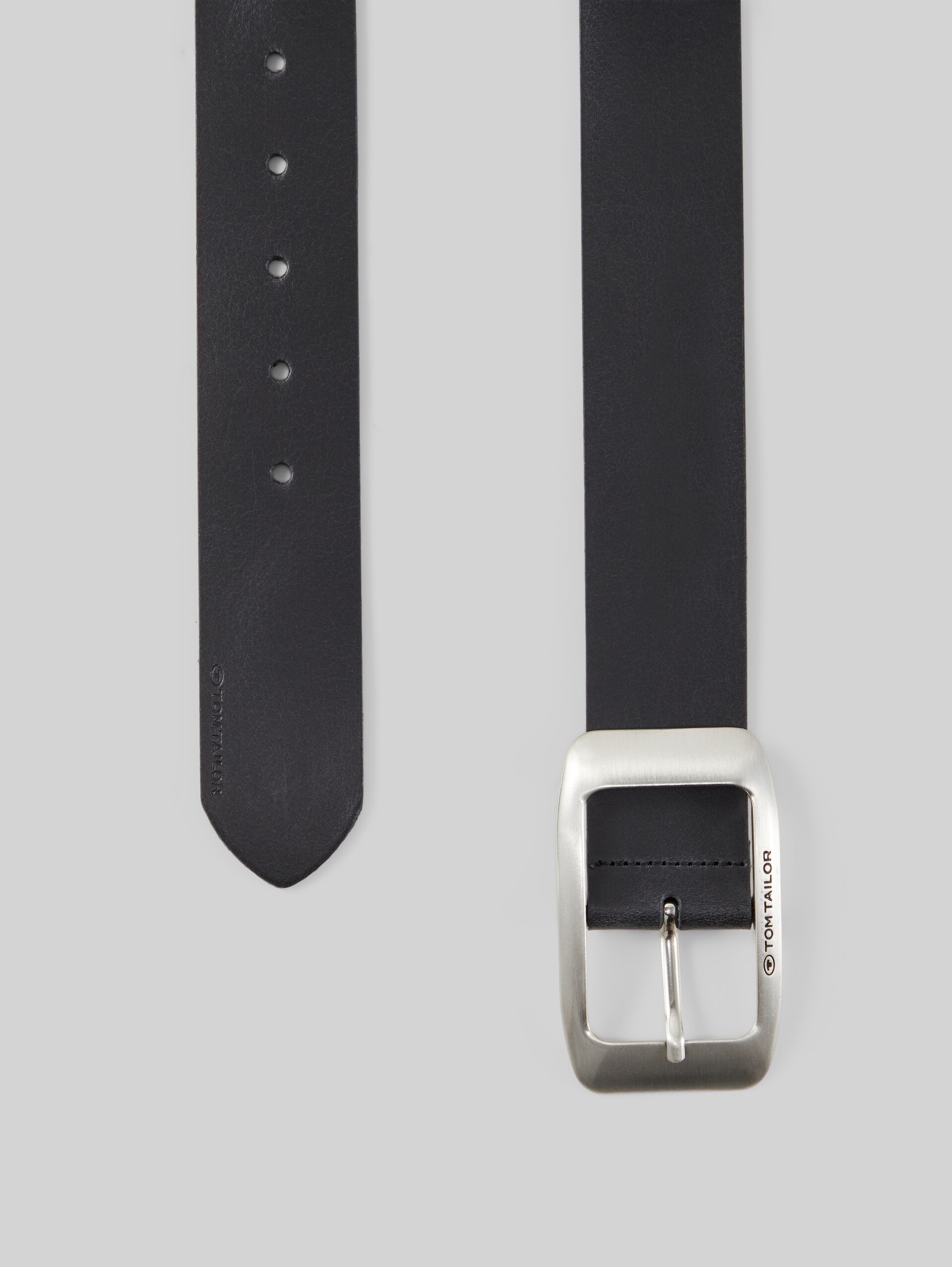 TTAMY leather belt with square pin buckle - navy uni - Product view from top 