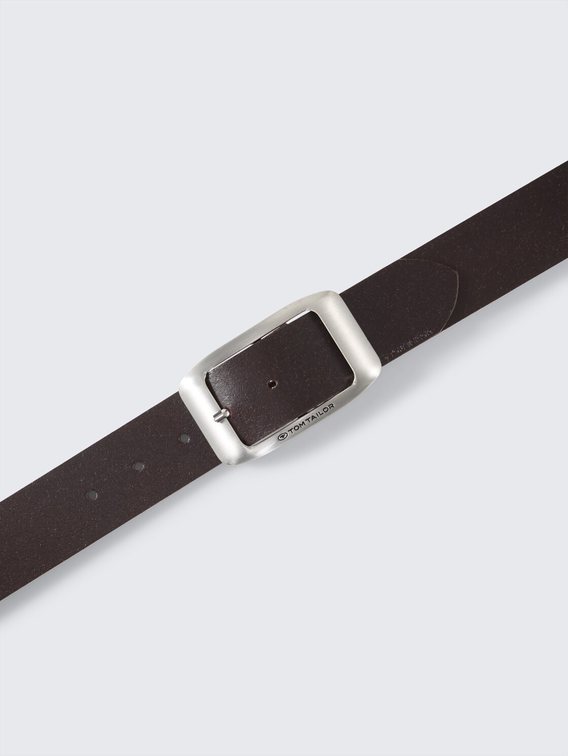 TTAMY Ledergürtel mit eckiger Dornschließe - brown uni - Produkt-Ansicht von oben 
