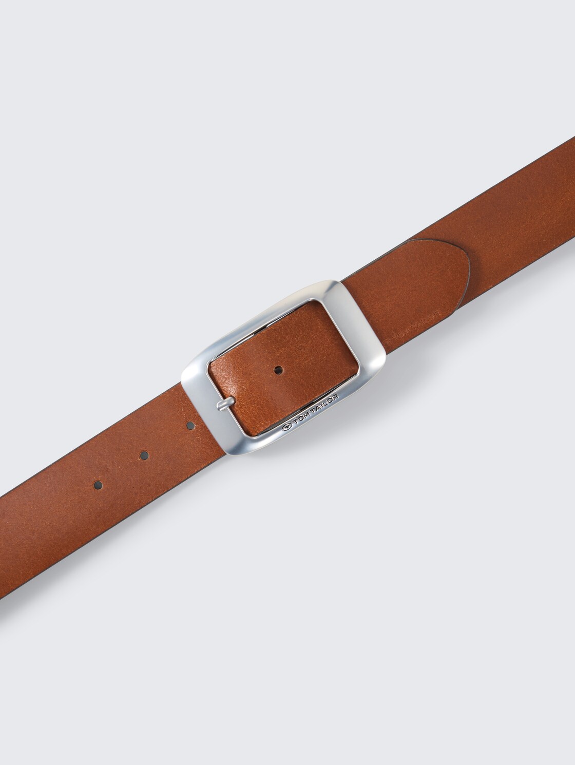 TTAMY Ledergürtel mit eckiger Dornschließe - light brown uni - Produkt-Ansicht von oben 