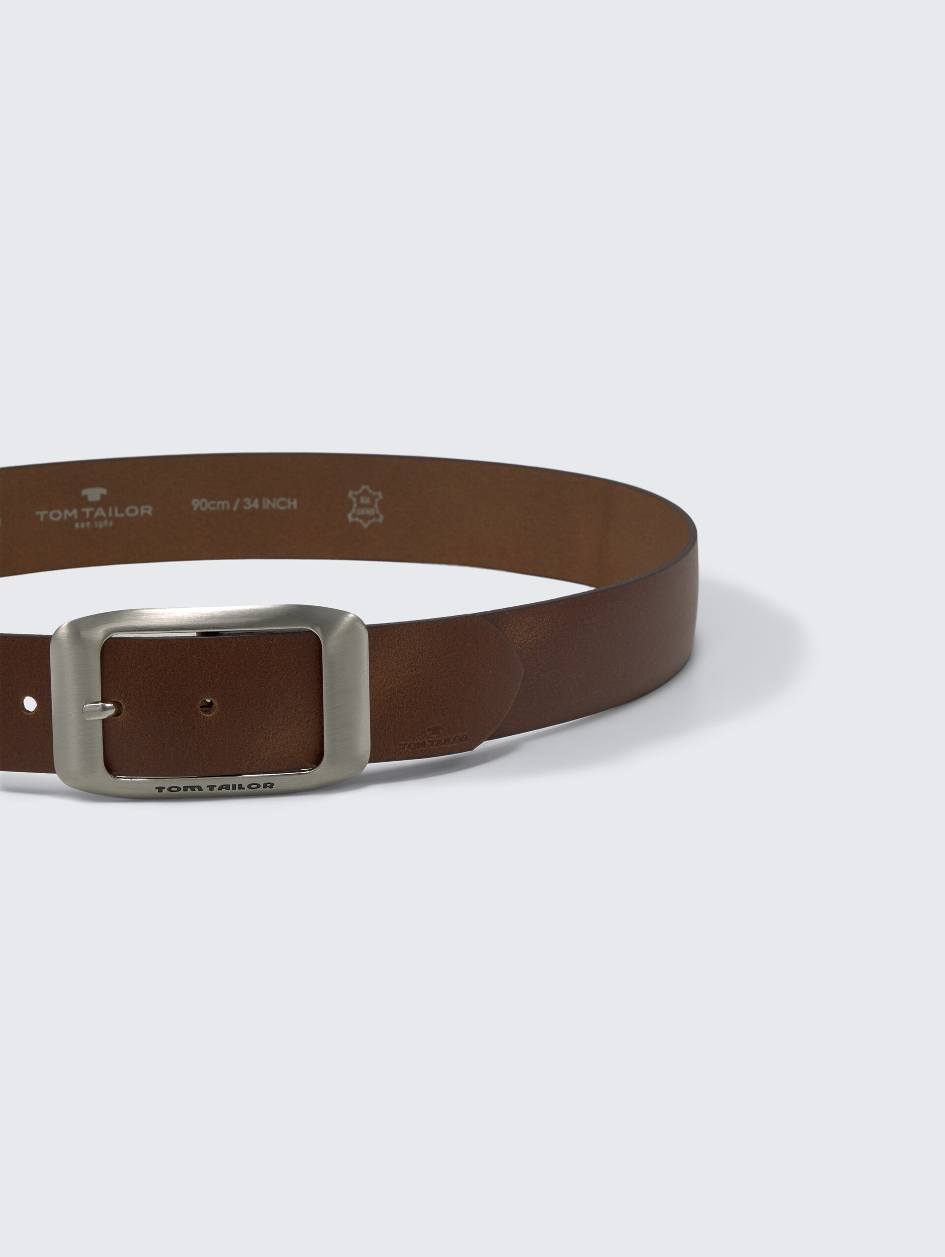 TTAMY leren riem met vierkante gesp - light brown uni - Bovenaanzicht product 