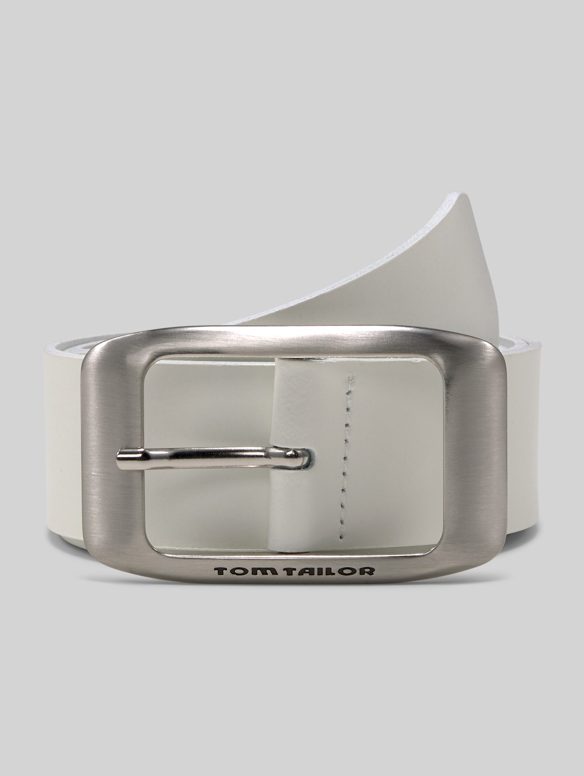 TTAMY leren riem met vierkante gesp - white uni - Product vooraanzicht