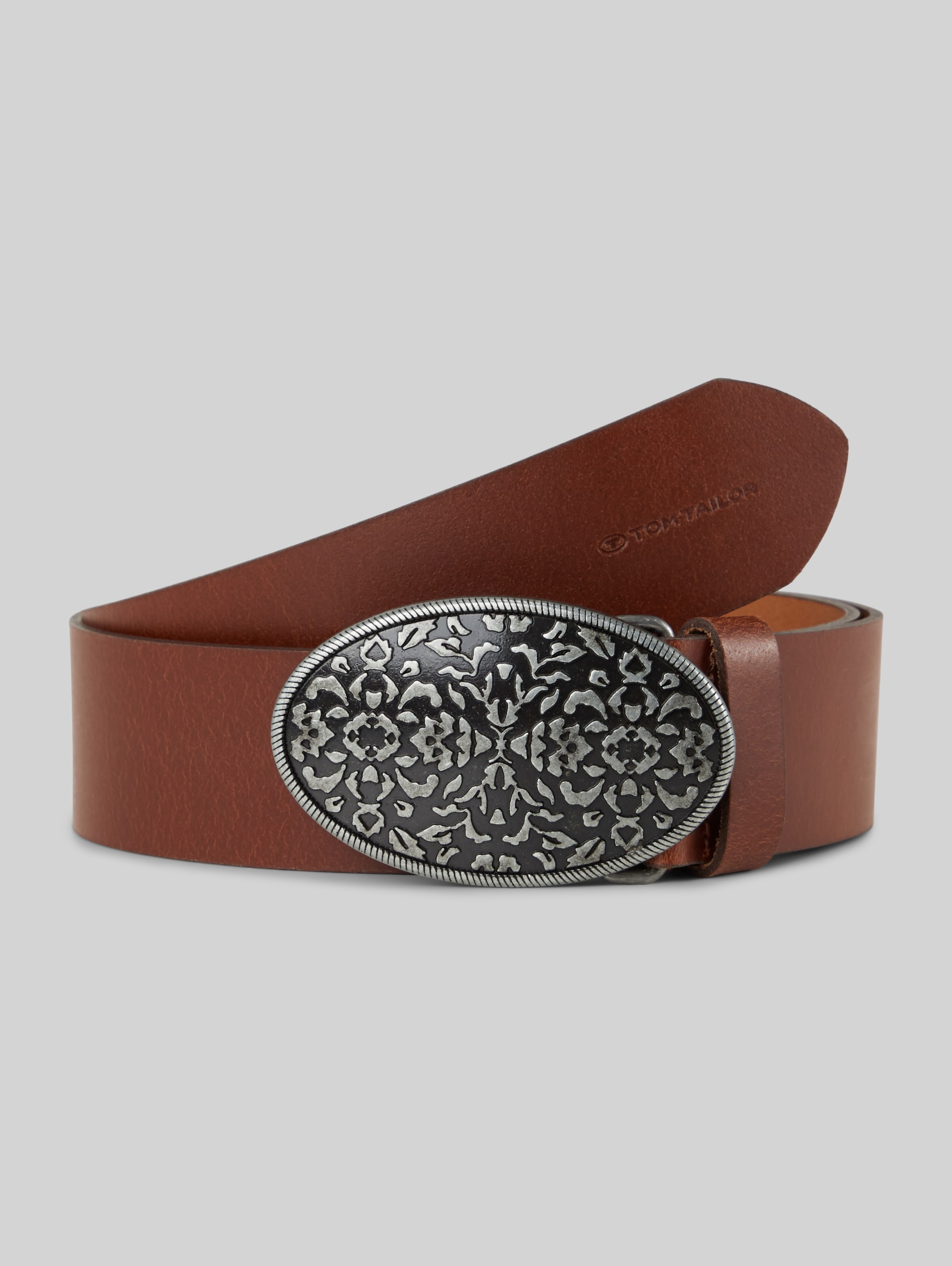 TTTAYLOR leather belt with belt buckle - light brown uni - Front product view