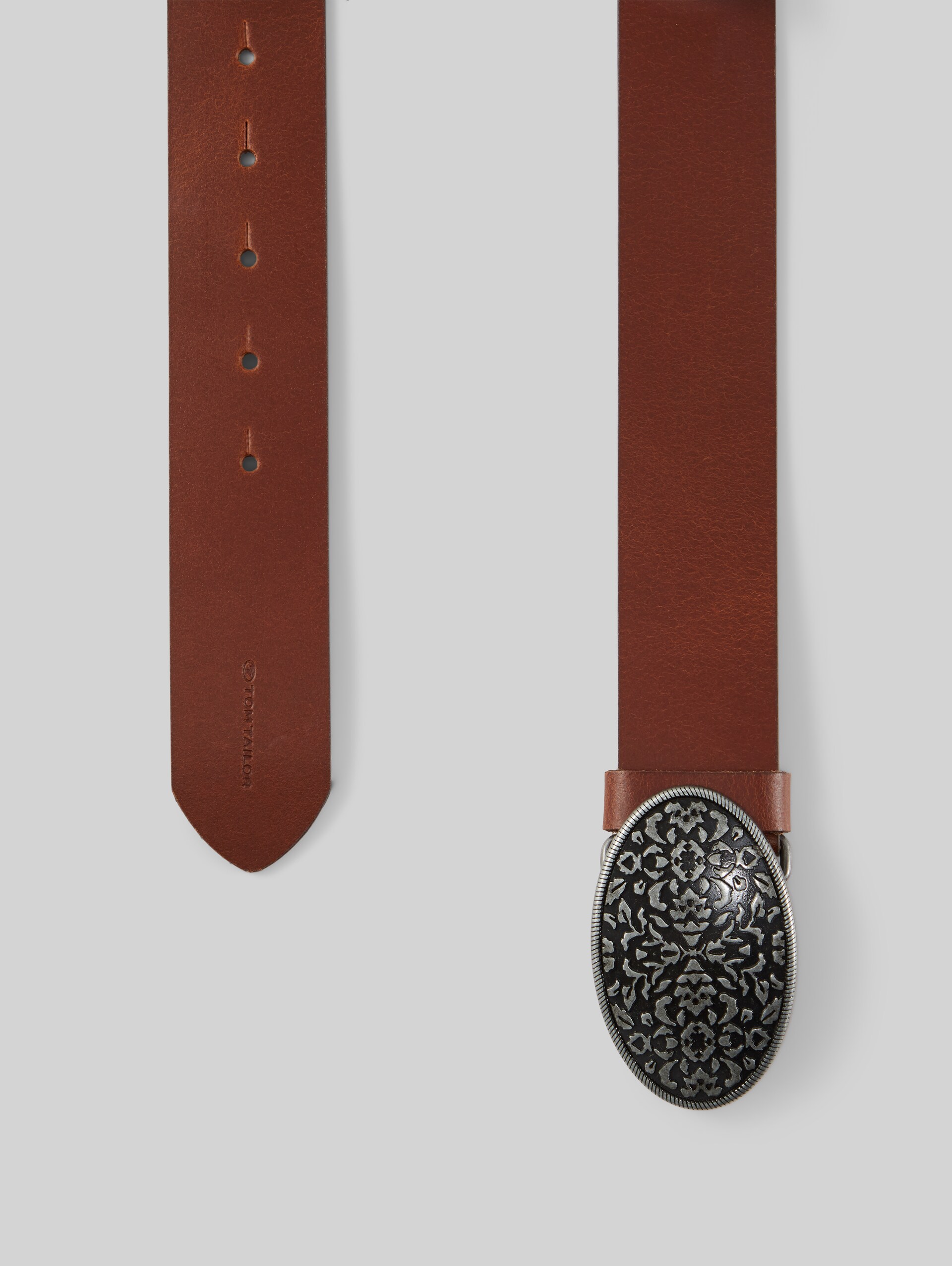 TTTAYLOR leather belt with belt buckle - light brown uni - Product view from top 