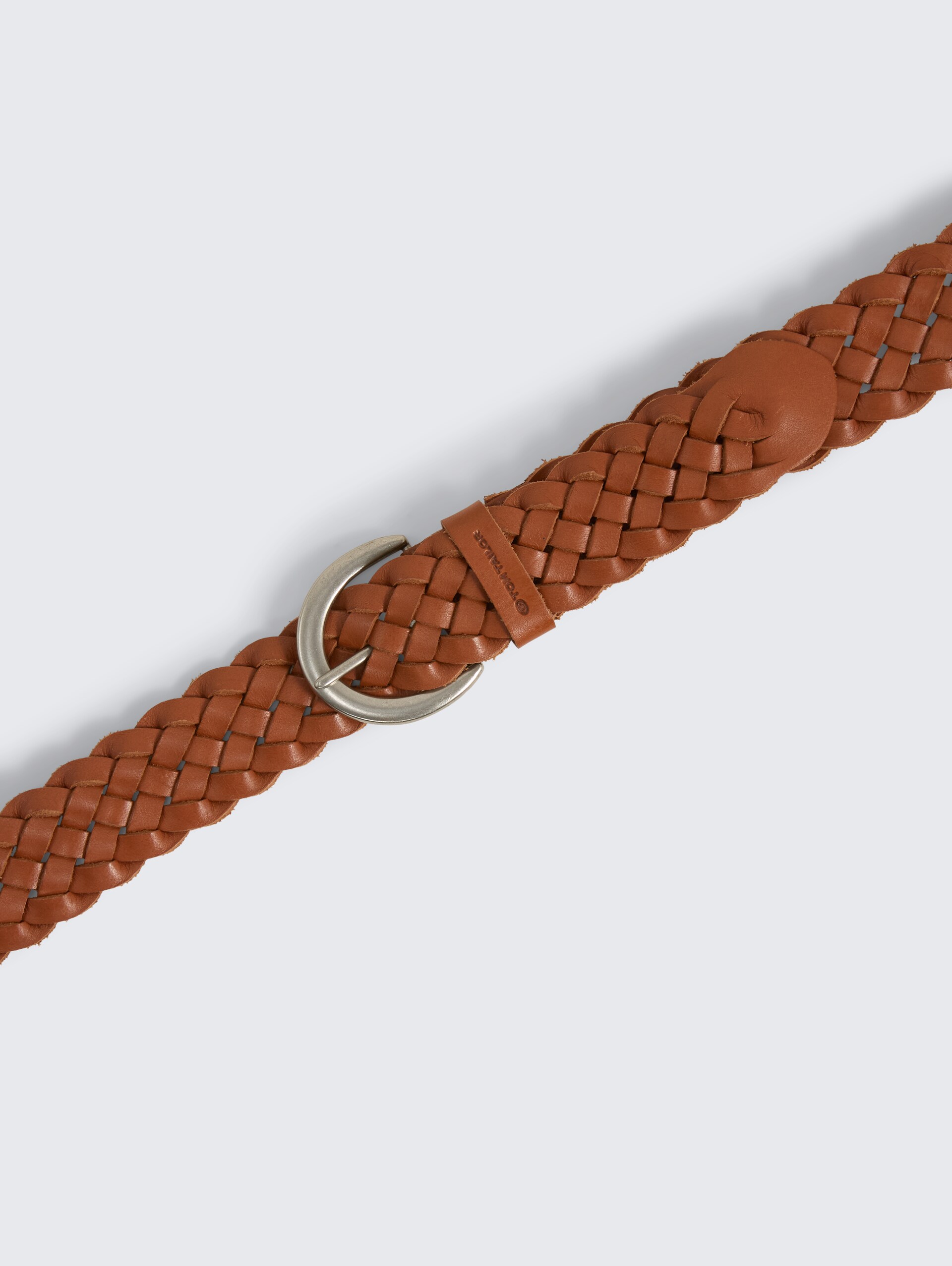 TTLISA Flechtgürtel aus Leder - light brown uni - Produkt-Ansicht von oben 